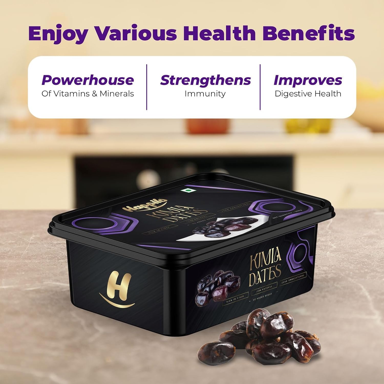 Happilo Premium Super Soft Kimia Dates 500g (Pack of 2)