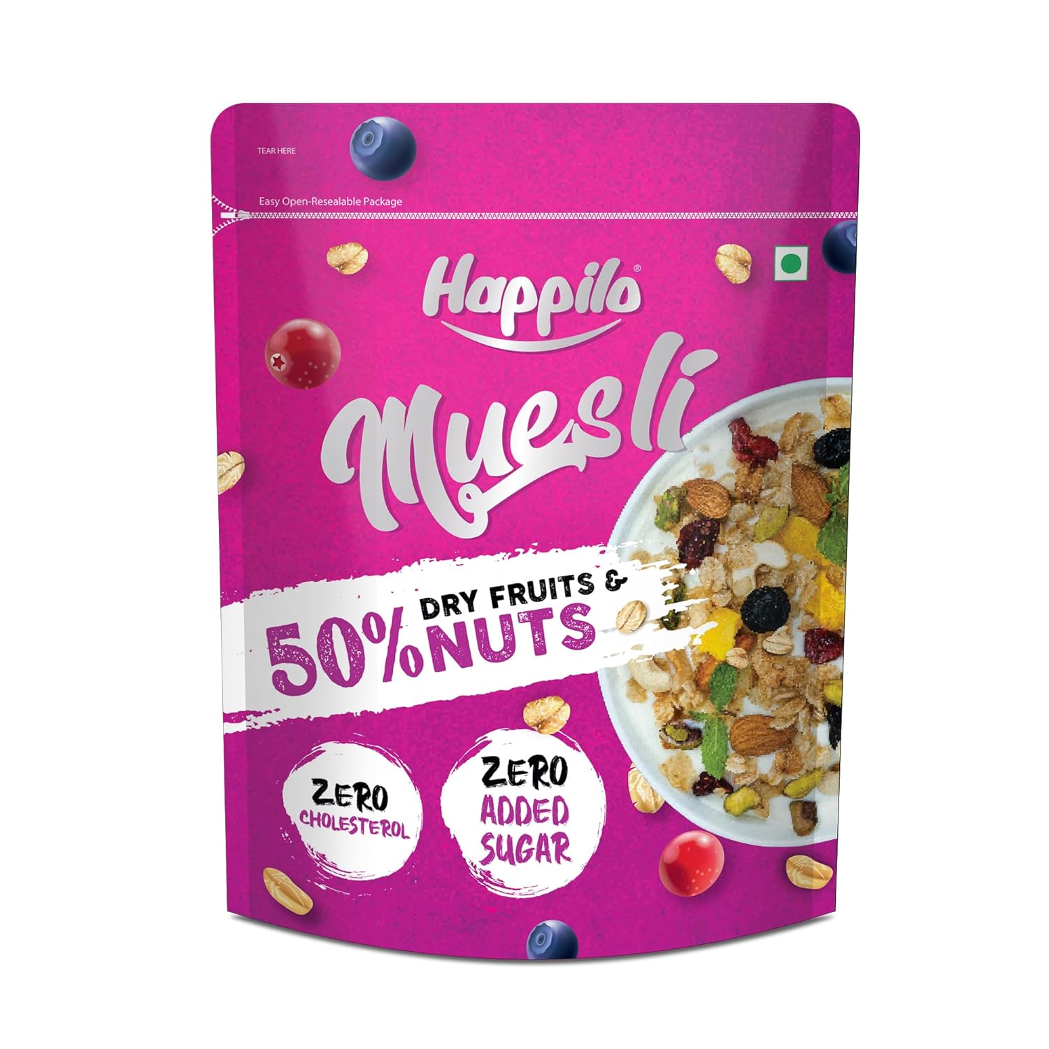 Happilo Loaded Fruit & Nuts Muesli 400g