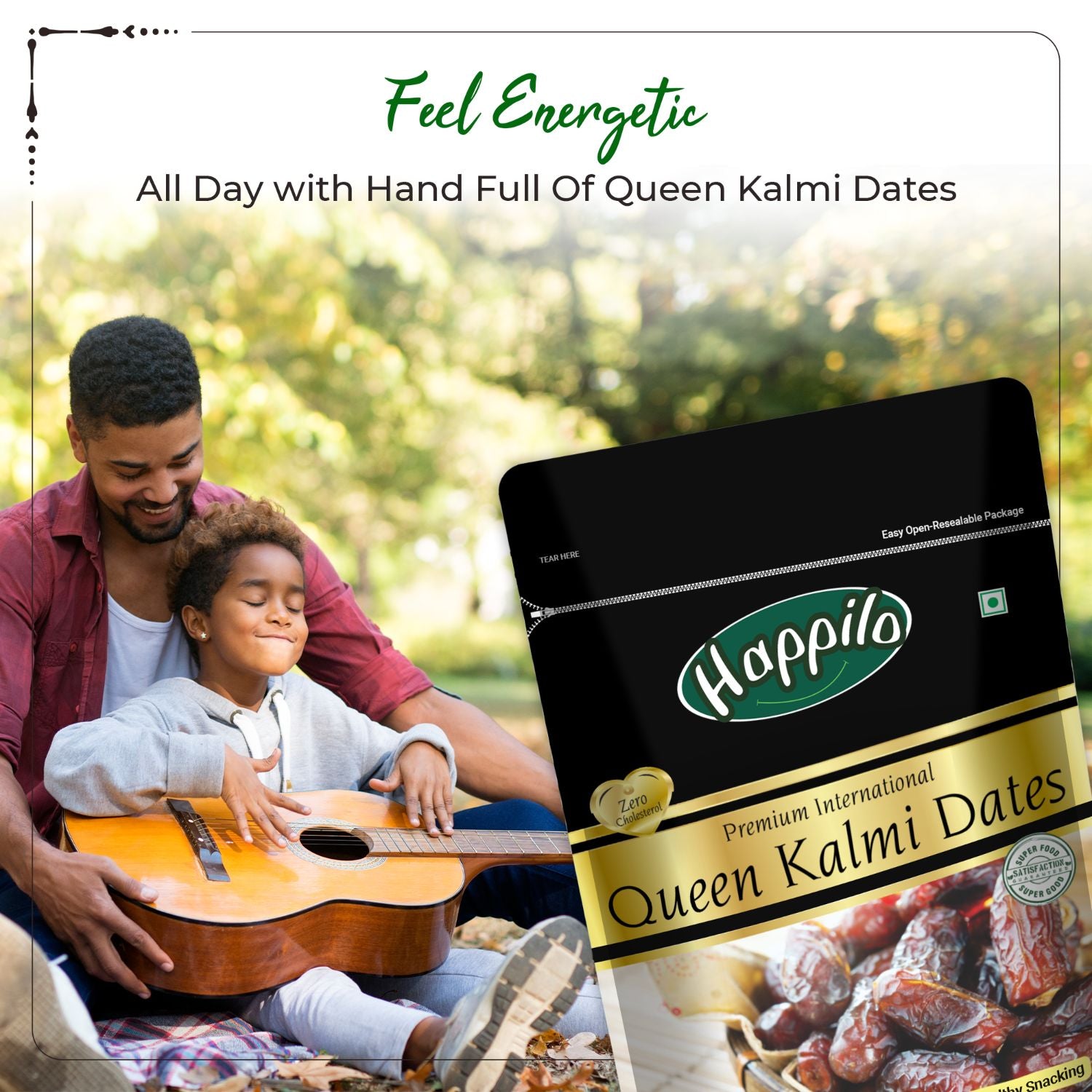 Happilo Premium International Queen Kalmi Dates 350g (Pack of 2), Fresh & Soft Khajur Dry Fruit with Natural Sweetness, Naturally Dried & free from any Preservative