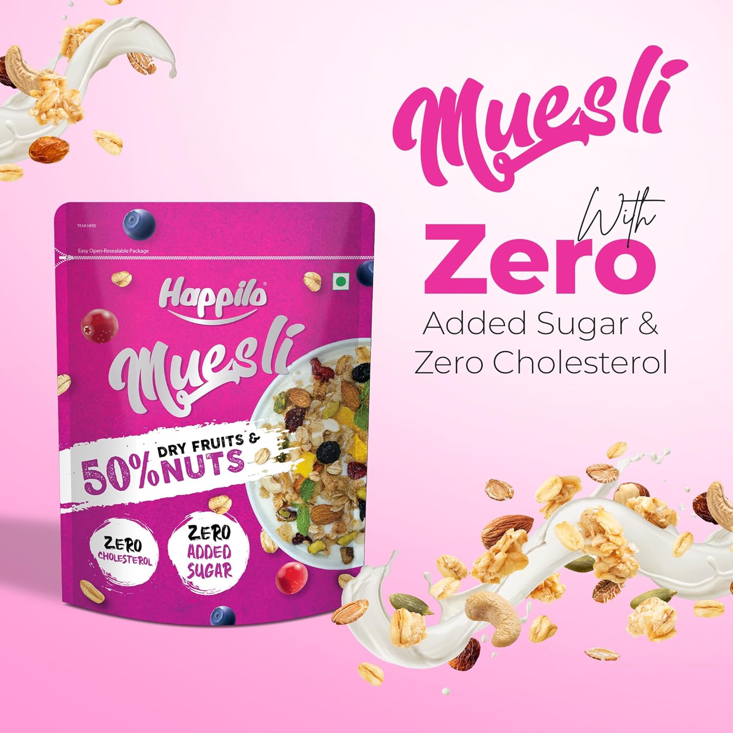 Happilo Loaded Fruit & Nuts Muesli 400g