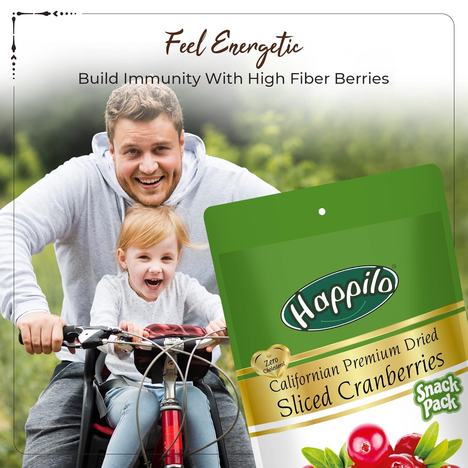 Happilo Snack Pack Californian Sliced Cranberries Sweet Dried 35g (Pack of 12)