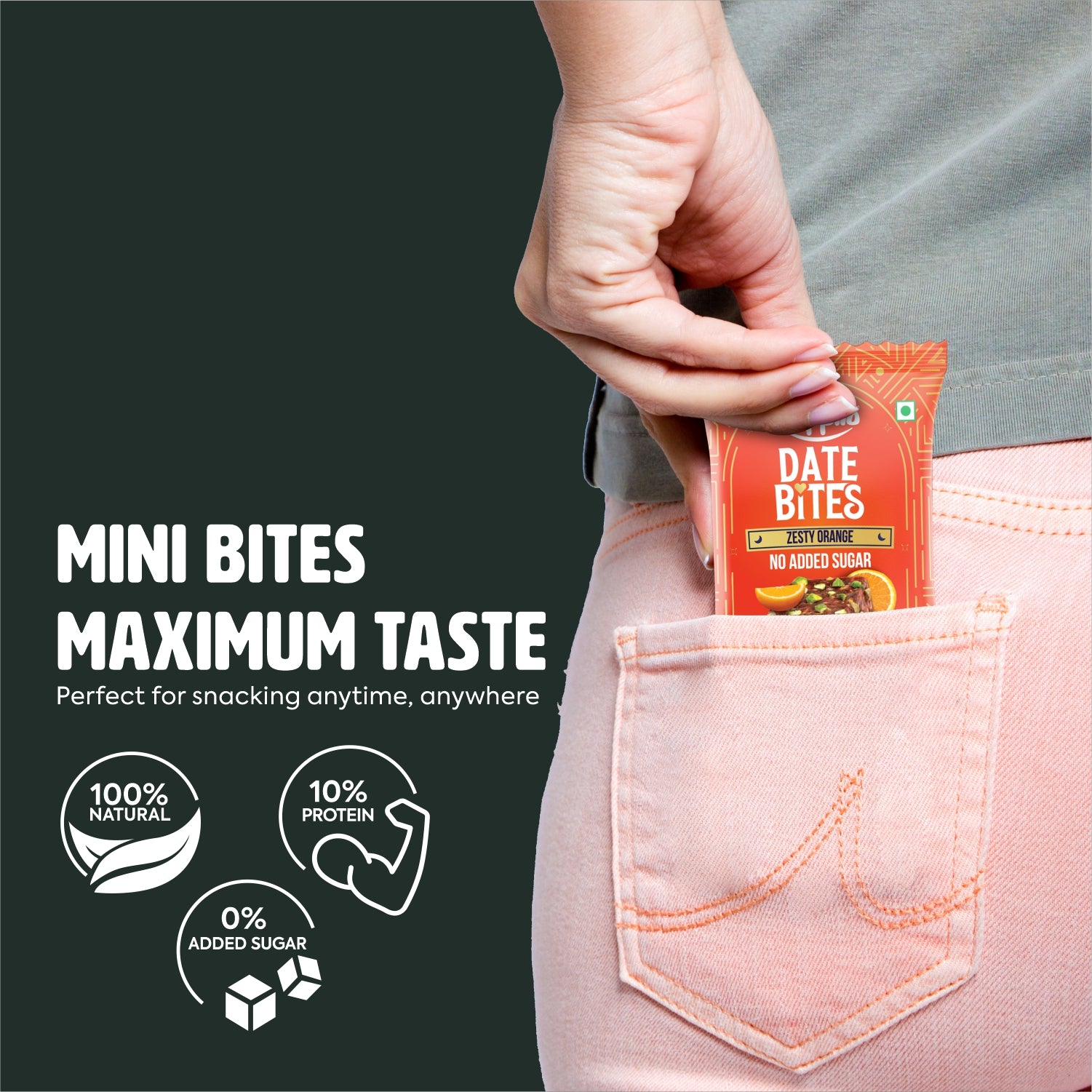 Happilo Premium Date Bites Zesty Orange