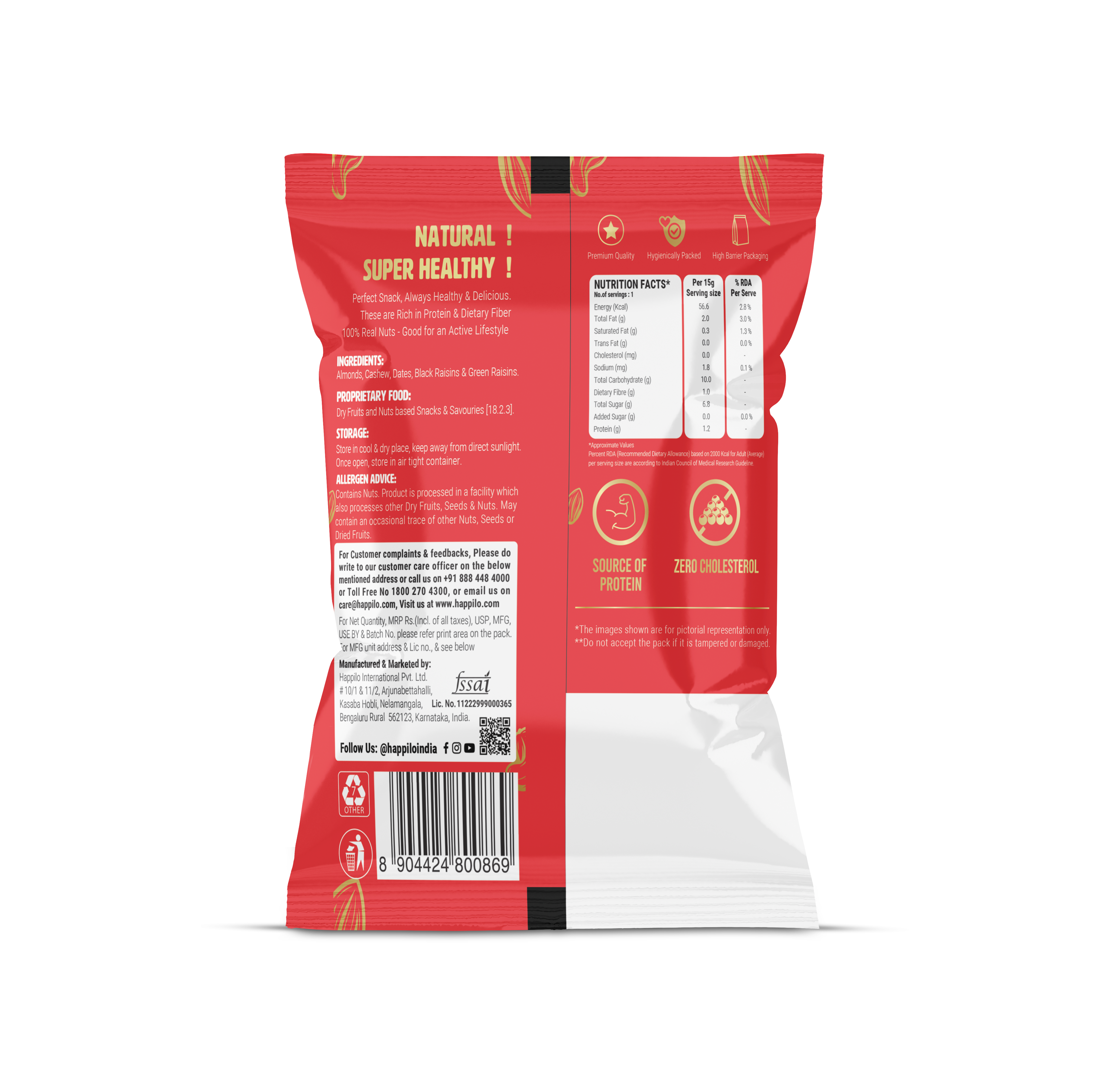 Happilo Panchmeva Dry Fruit Mix 20g