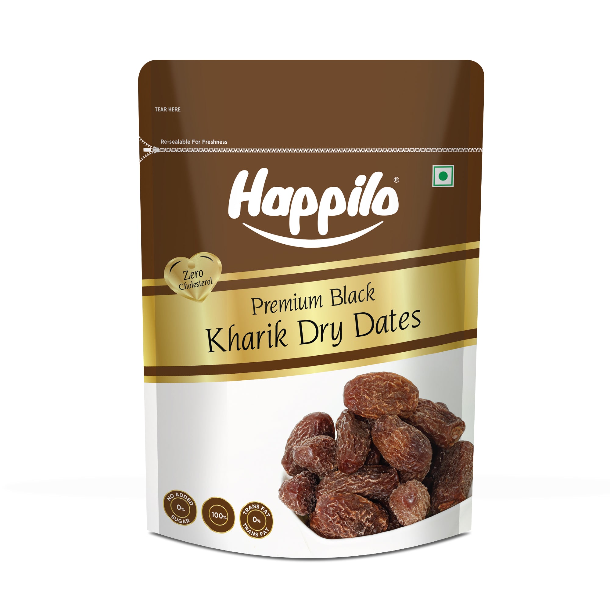 Happilo Premium Black Kharik Dry Dates Chuhara 500g Value Pack