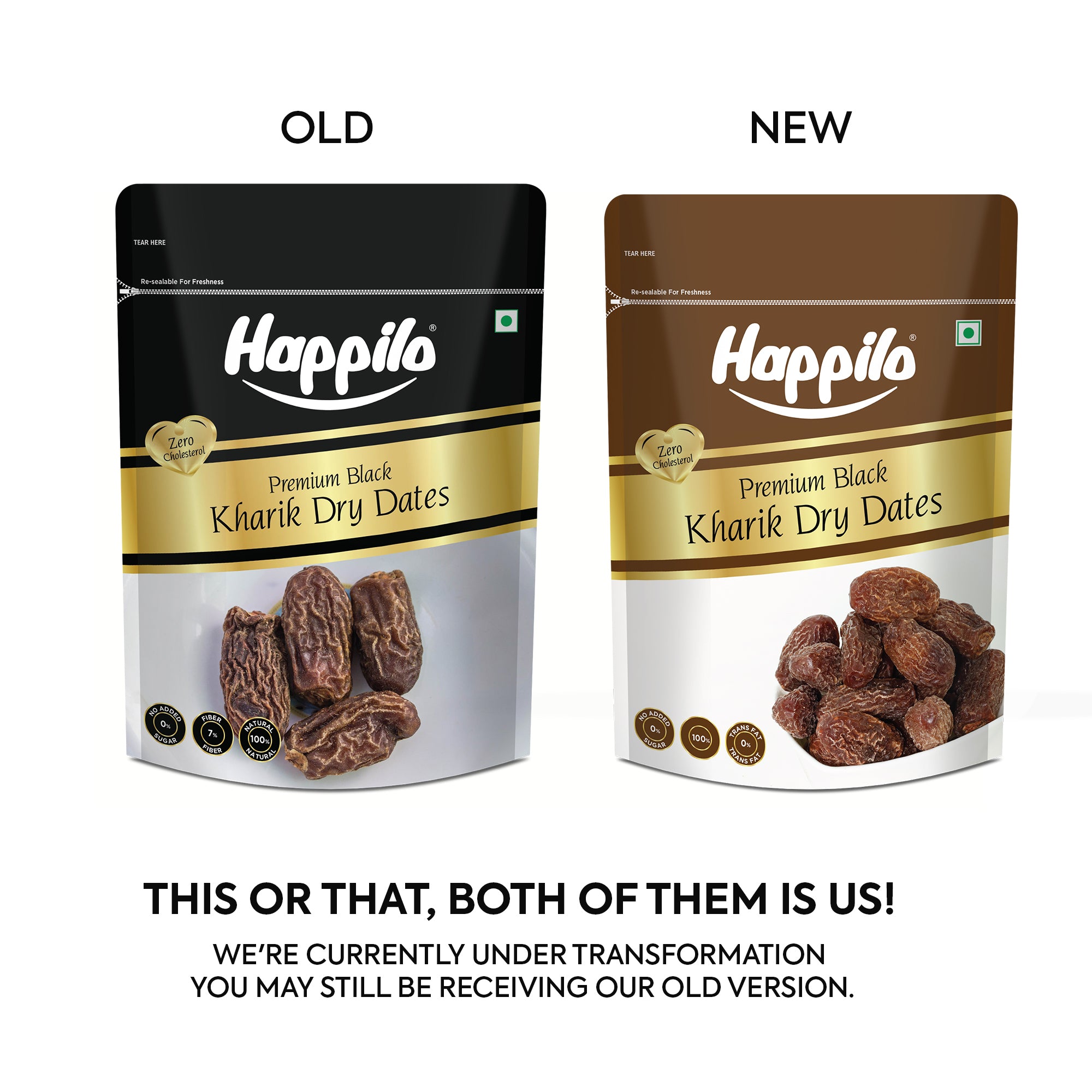 Happilo Premium Black Kharik Dry Dates Chuhara 500g Value Pack