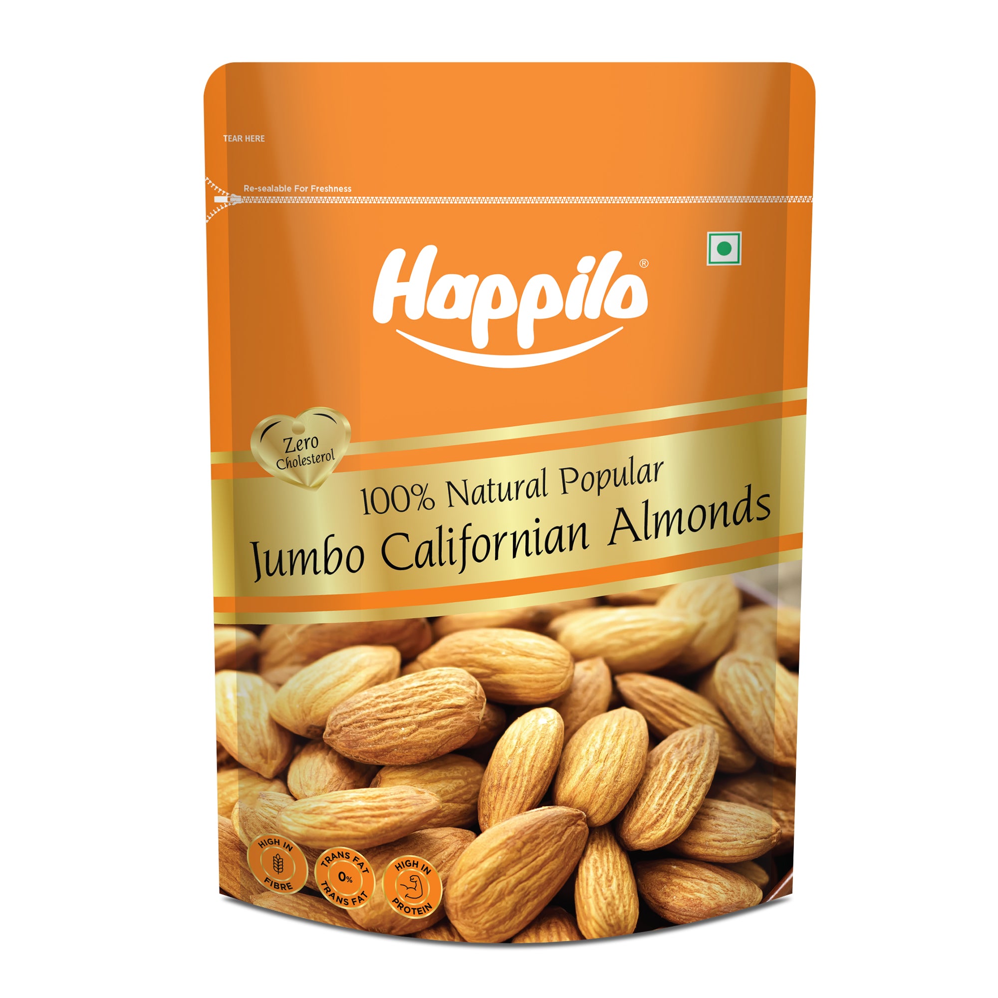 Happilo 100% Natural Jumbo Californian Almonds