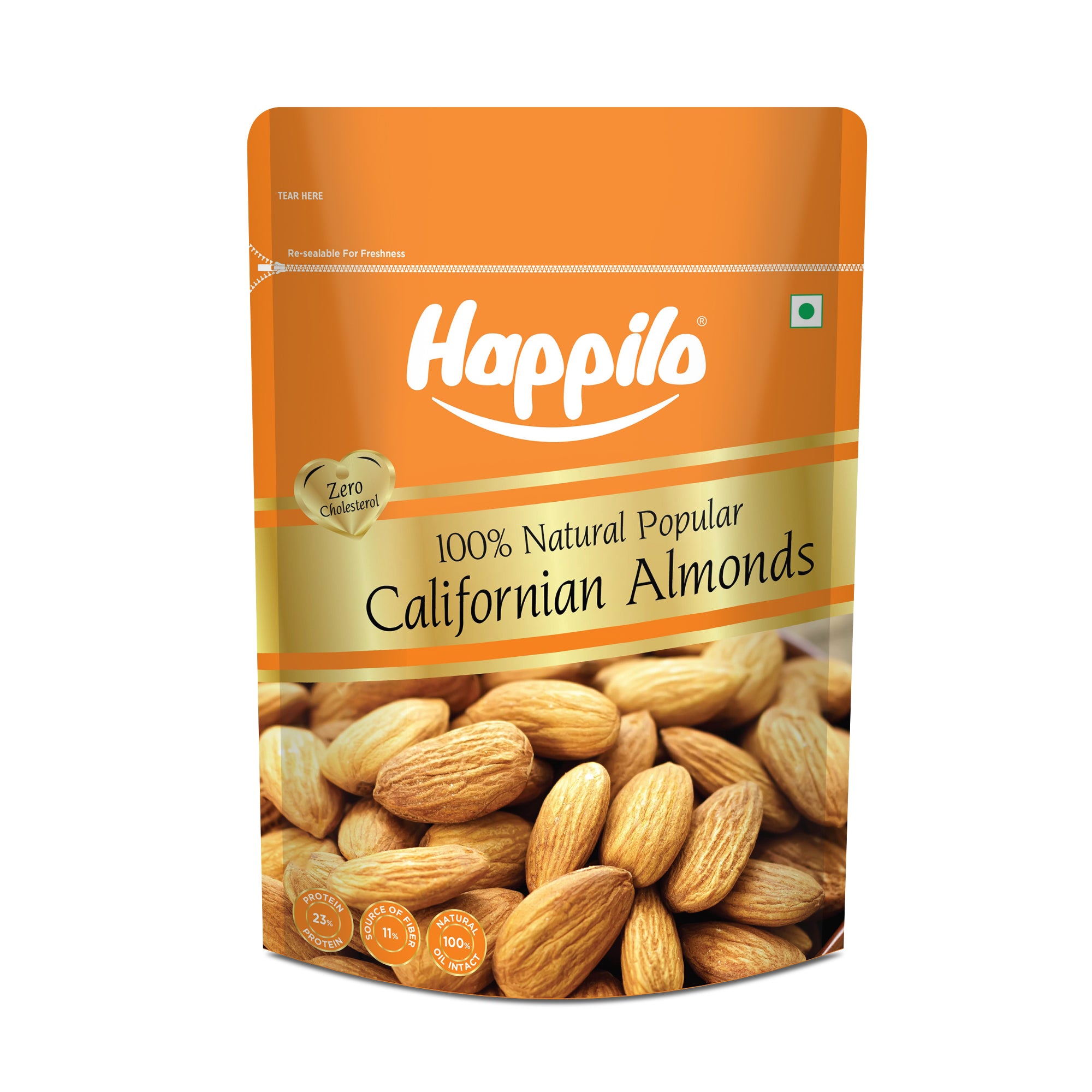 Happilo 100% Natural Jumbo Californian Almonds