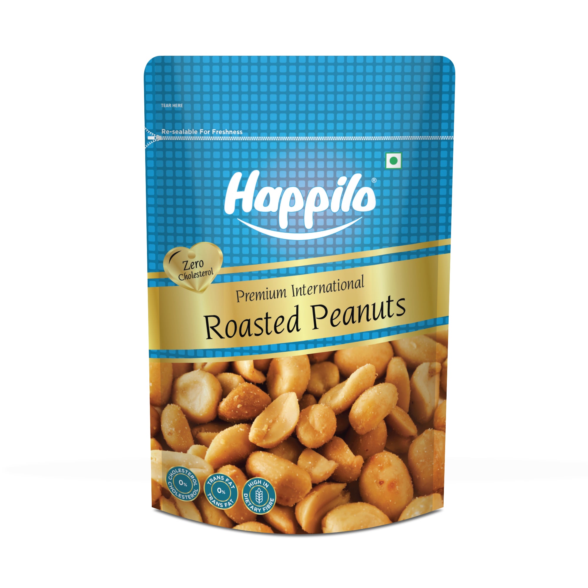 Happilo Premium Roasted Peanuts, Rich in Protein, Fiber, and Essential Nutrients, Wholesome Snack, Rich Flavor