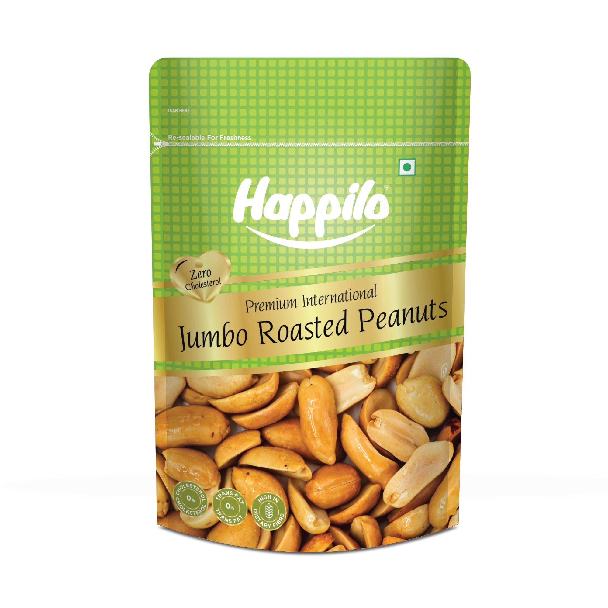 Happilo Premium Jumbo Sand Roasted Peanuts, Rich in Protein, Fiber, and Essential Nutrients, Wholesome Snack, Rich Flavor