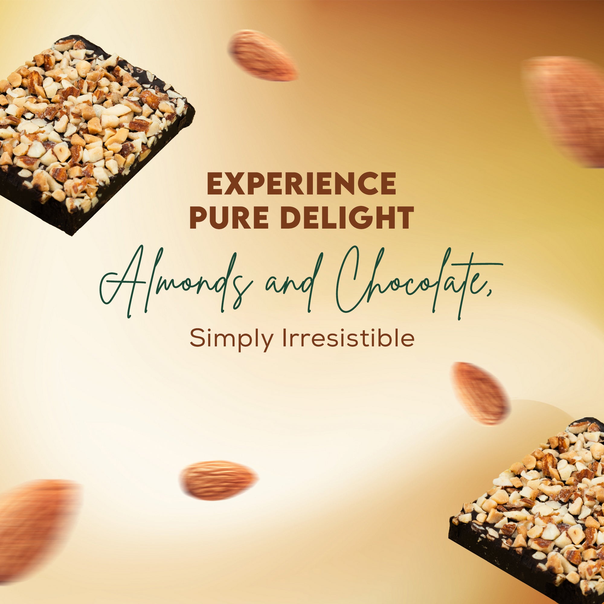 Happilo Premium Almond Chocolate Krunch Bar, Protein 10%, Almonds 40%, Almond Bar Chikki, No Preservatives, Gluten Free