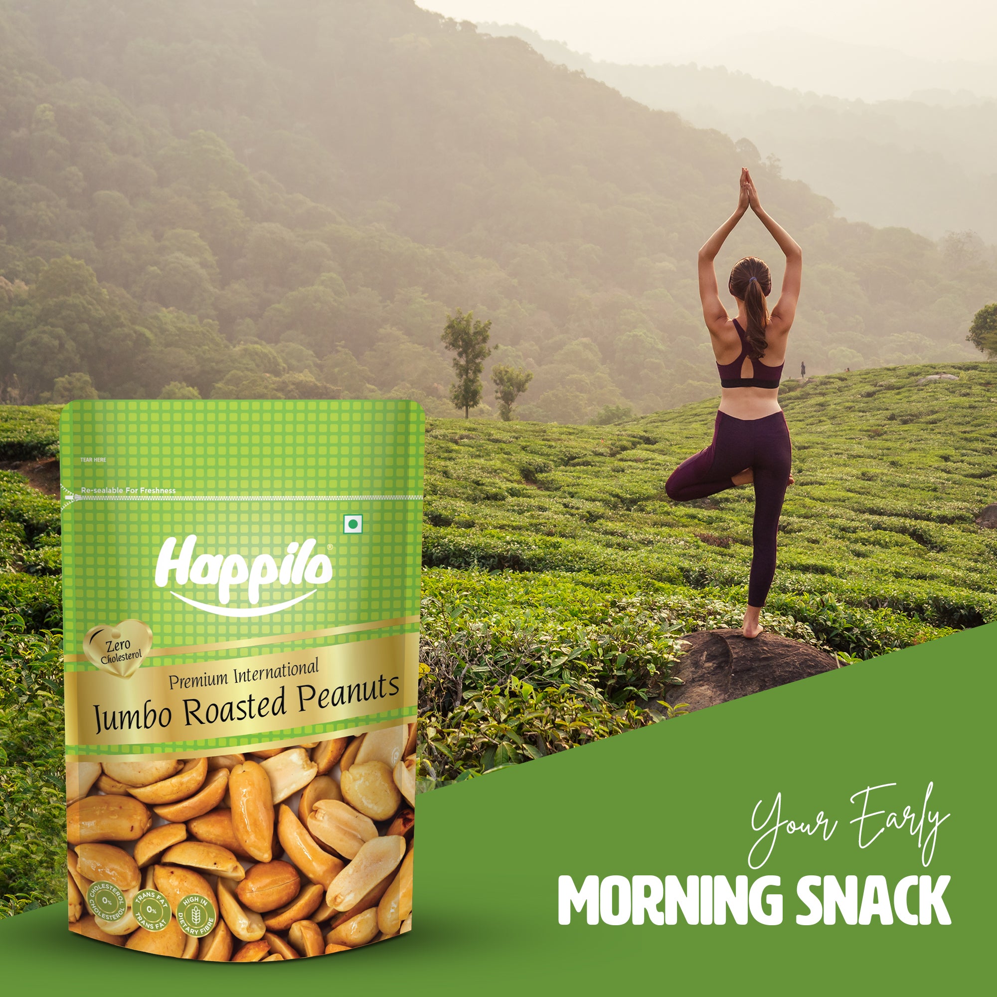 Happilo Premium Jumbo Sand Roasted Peanuts, Rich in Protein, Fiber, and Essential Nutrients, Wholesome Snack, Rich Flavor