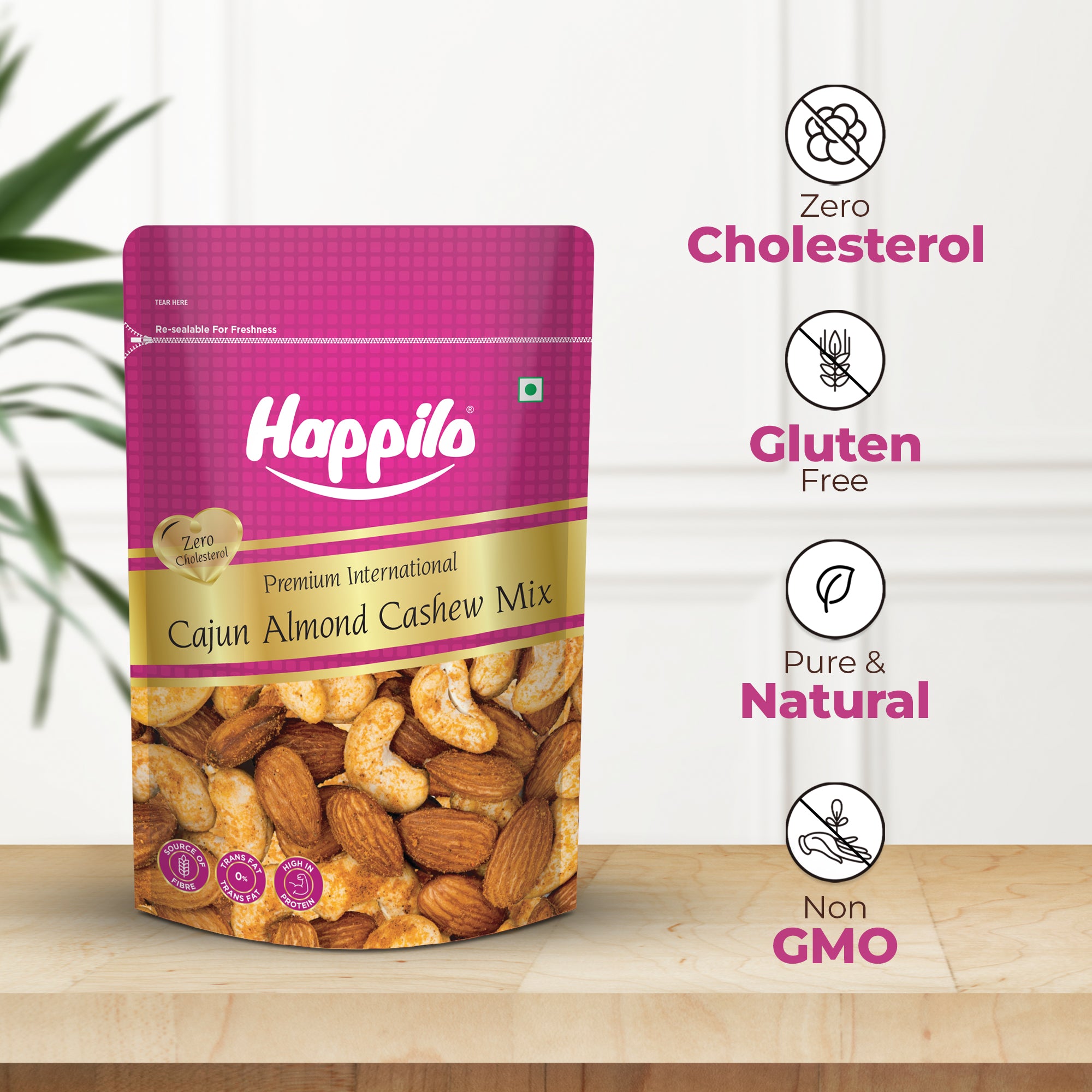 Happilo Premium International Cajun Almond & Cashew Mix 160g