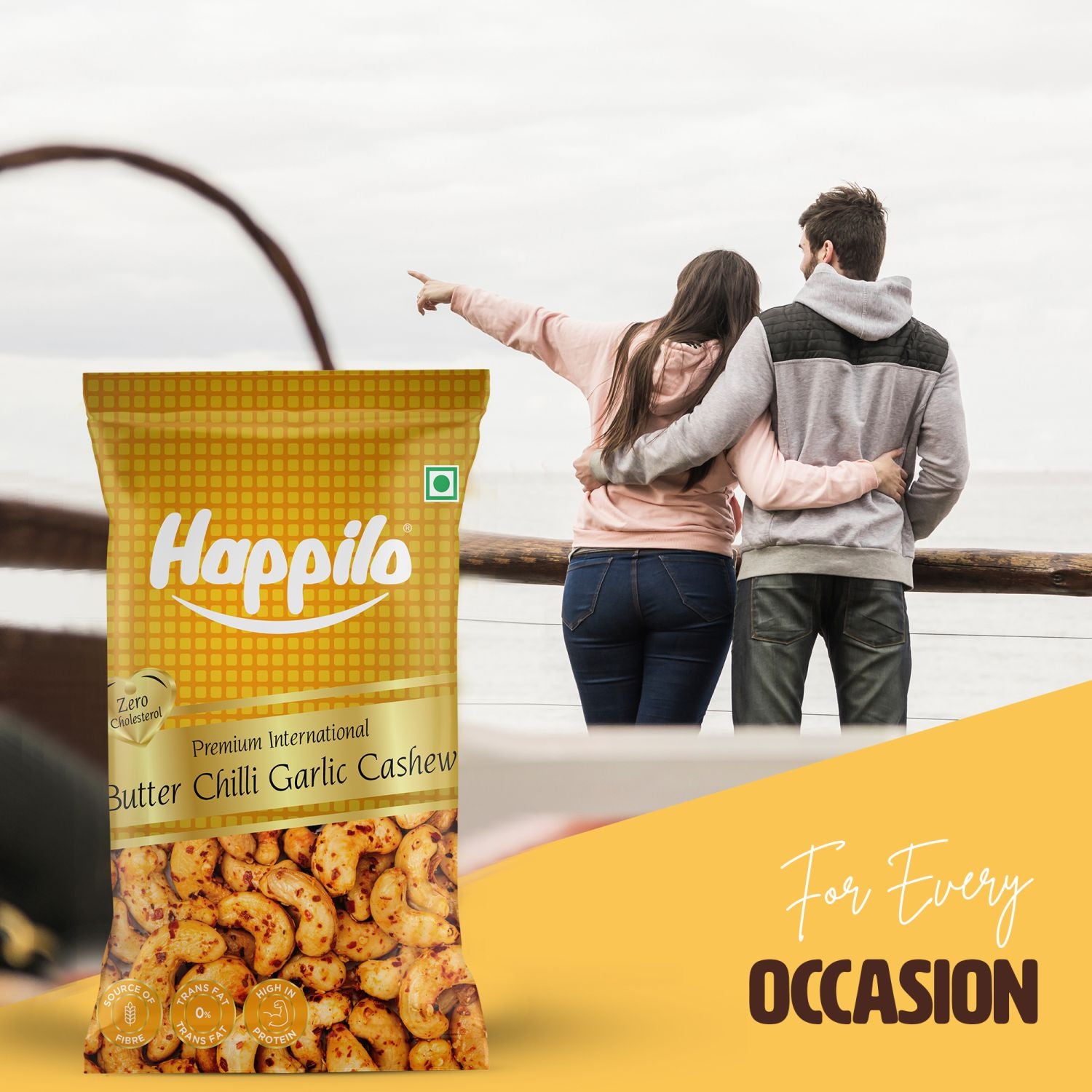 Happilo Premium Butter Chilli Garlic Cashew 15g