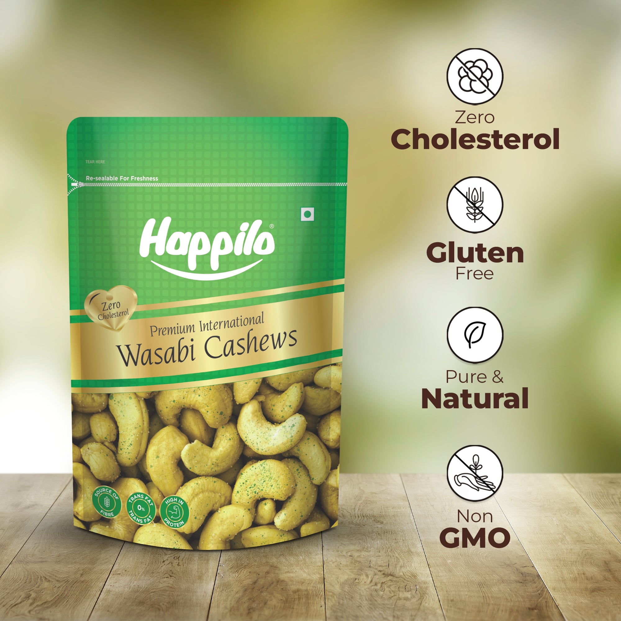 Happilo Premium International Wasabi Cashew 160g