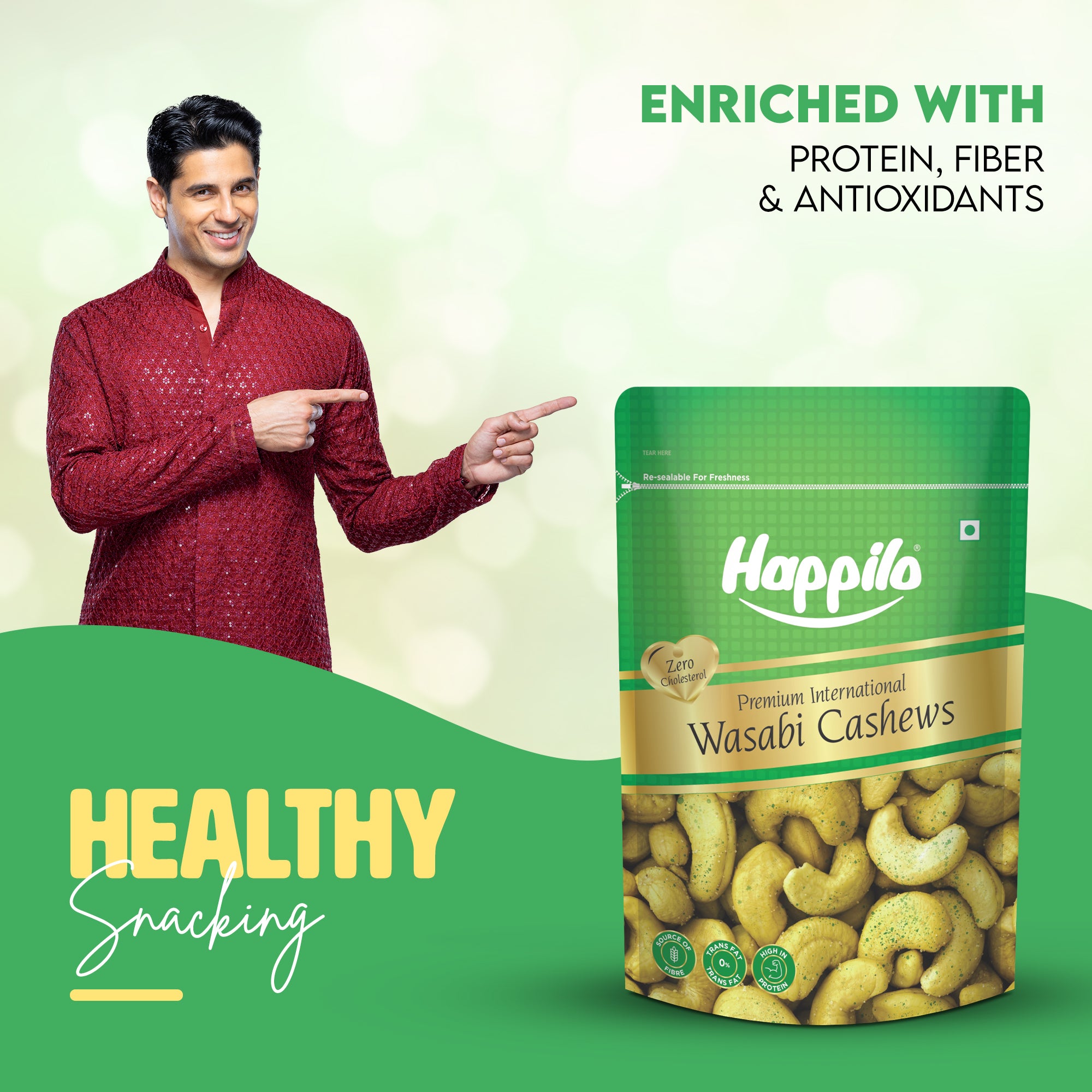 Happilo Premium International Wasabi Cashew 160g