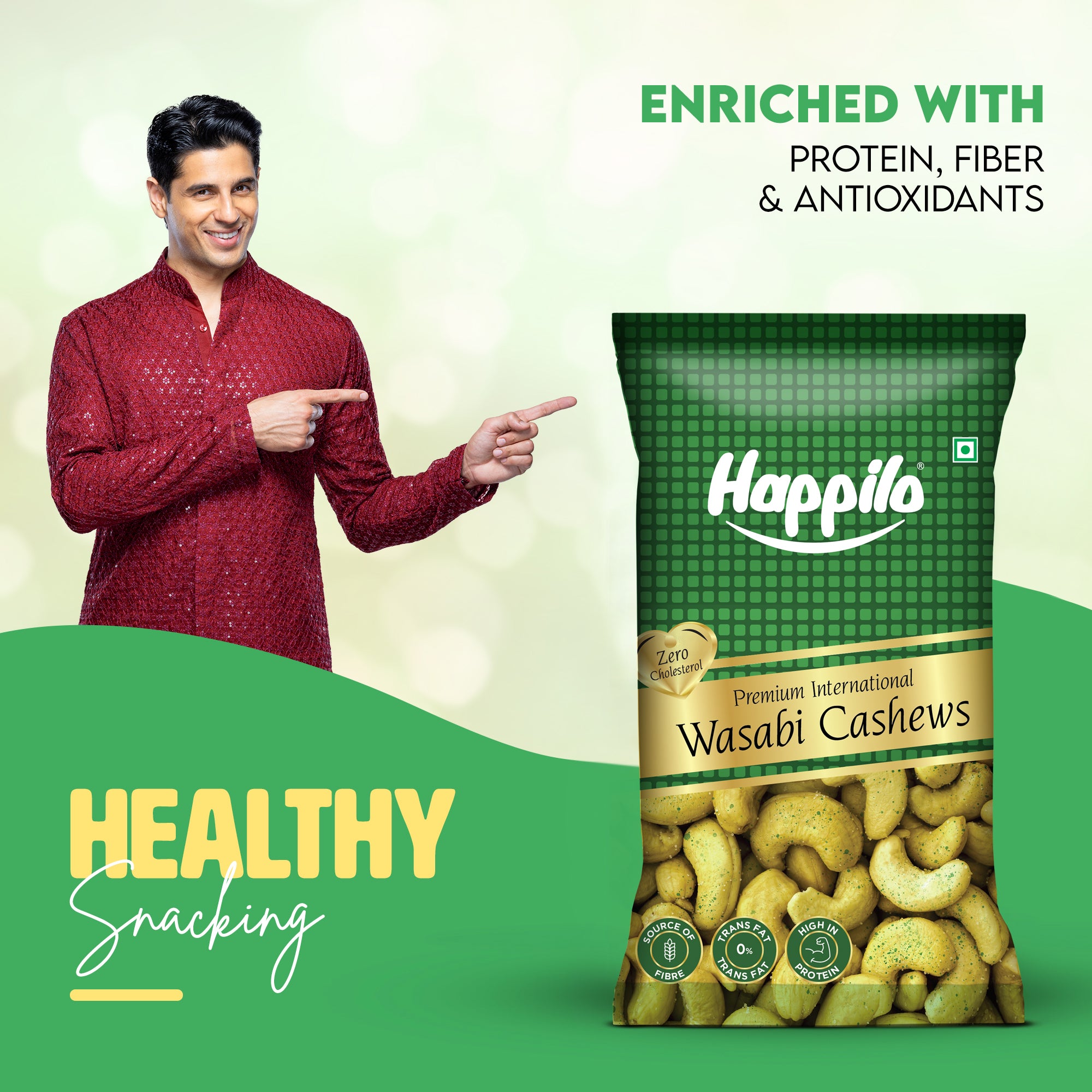 Happilo Premium Wasabi Cashew 15g