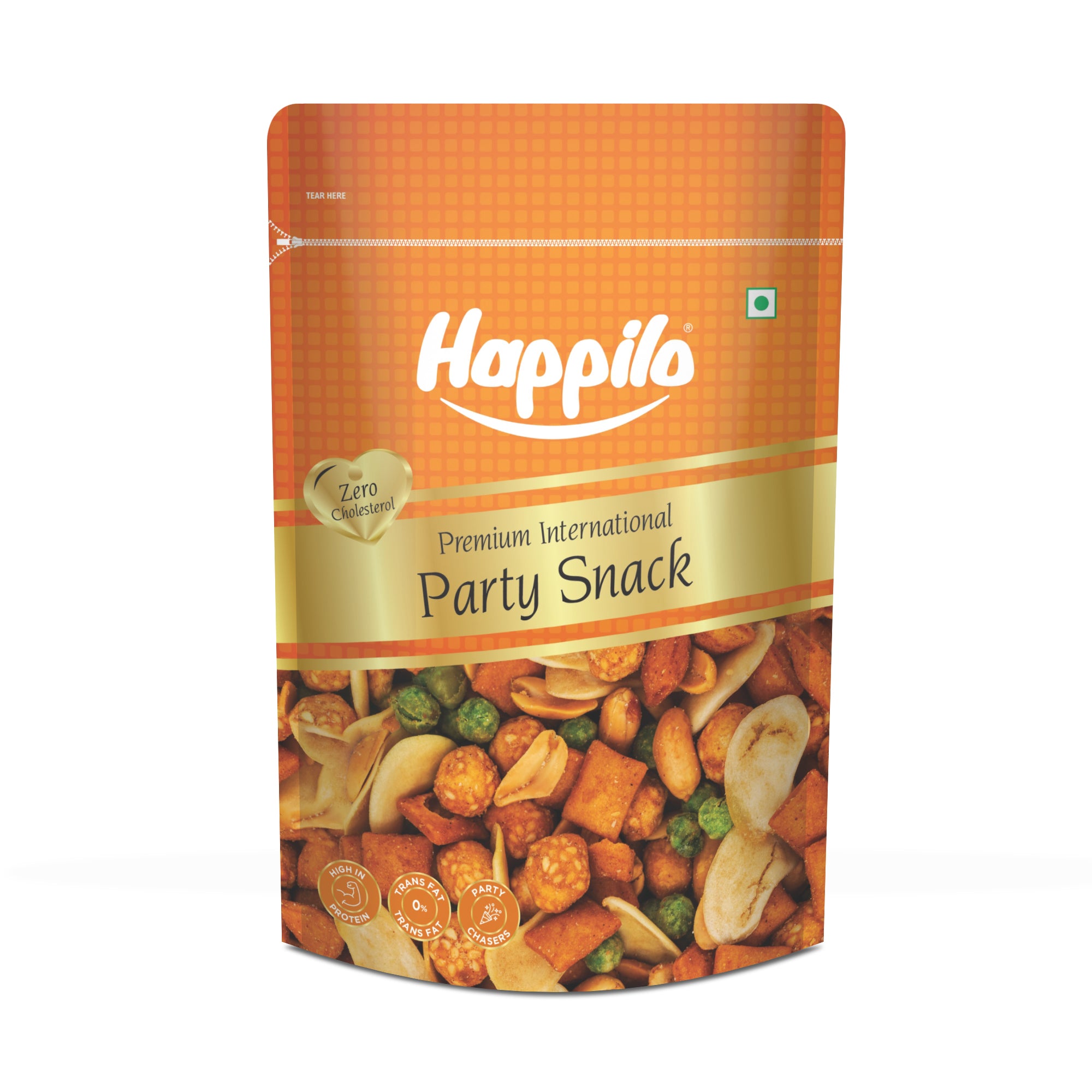 Happilo Premium International Party Snack 160g, Peanuts, Green Peas, Broad Beans, Serving at Parties, Family Gatherings, or as a convenient, on-the-go Snack