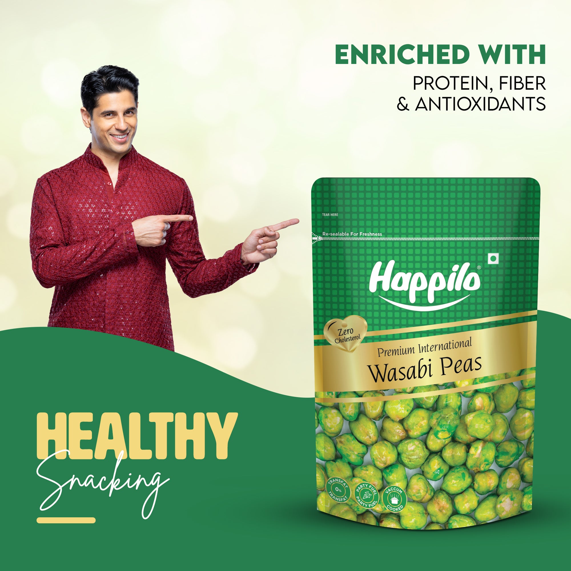 Happilo Premium International Wasabi Peas 160g