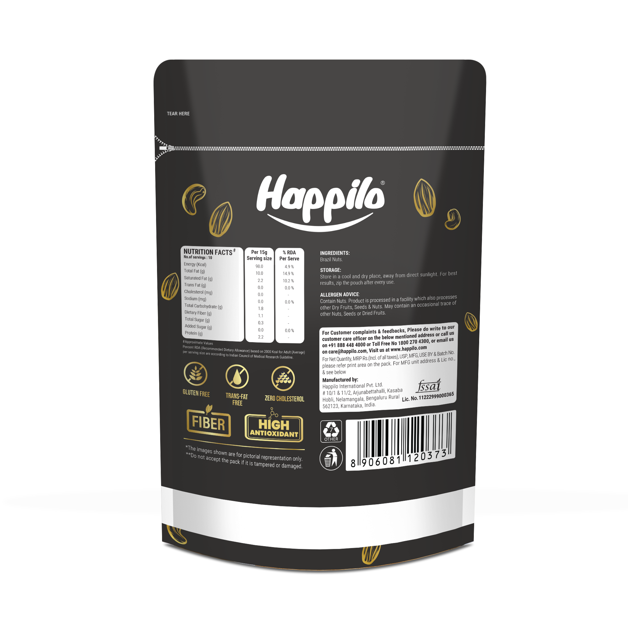 Happilo Premium International Exotic Brazil Nuts | Happilo