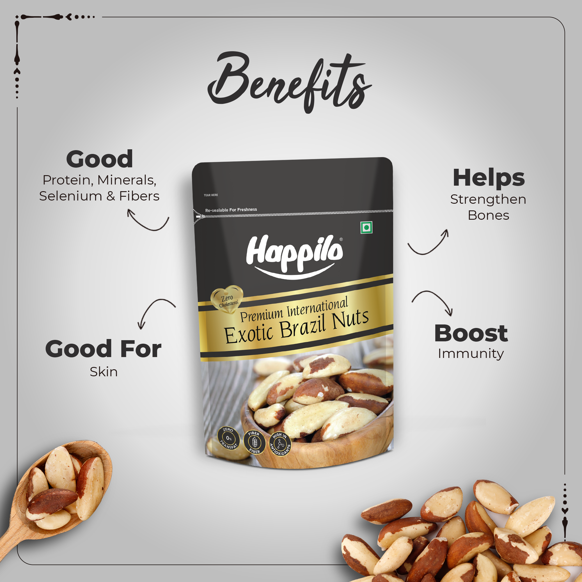 Happilo Premium International Exotic Brazil Nuts | Happilo