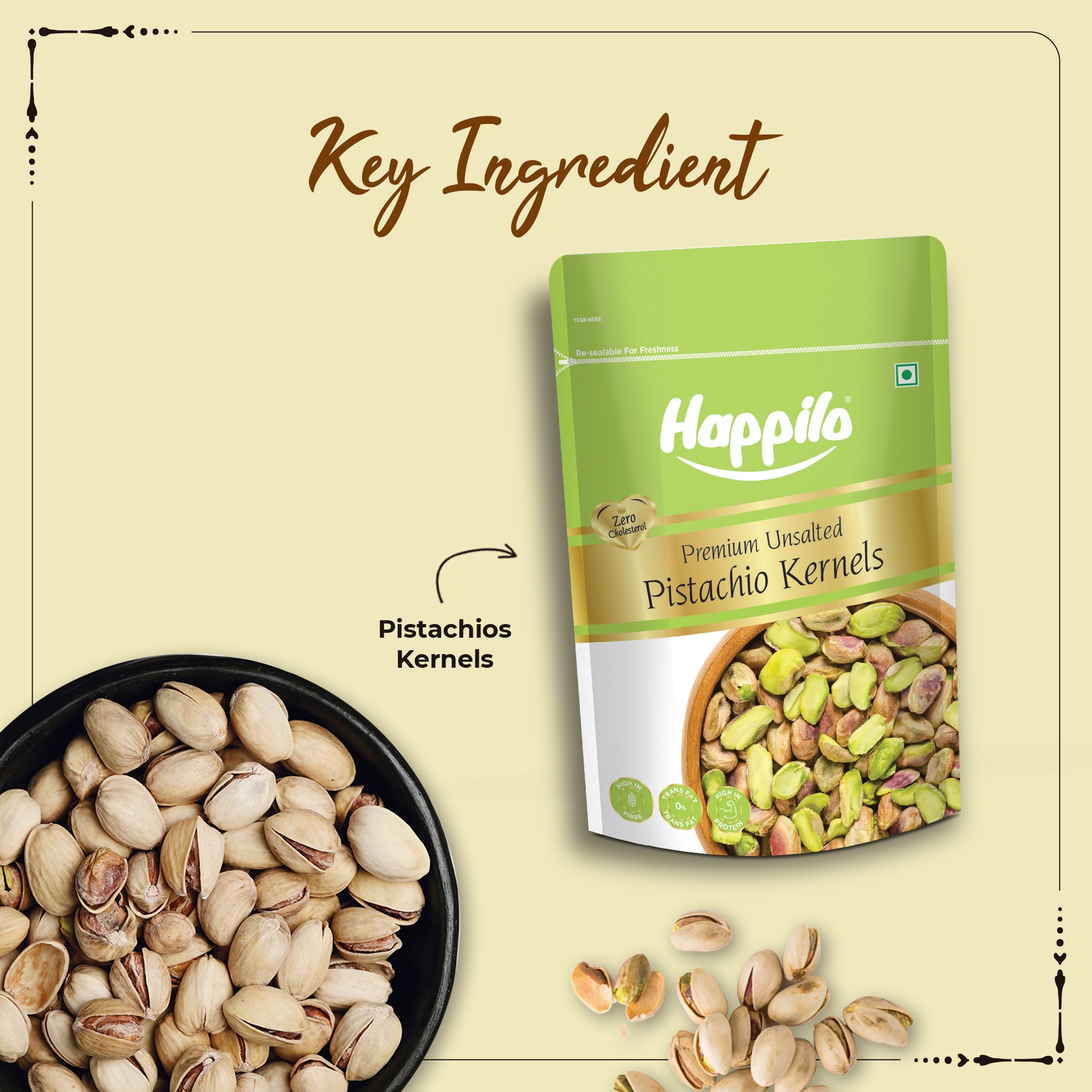 Happilo Premium Unsalted Pistachio Kernels