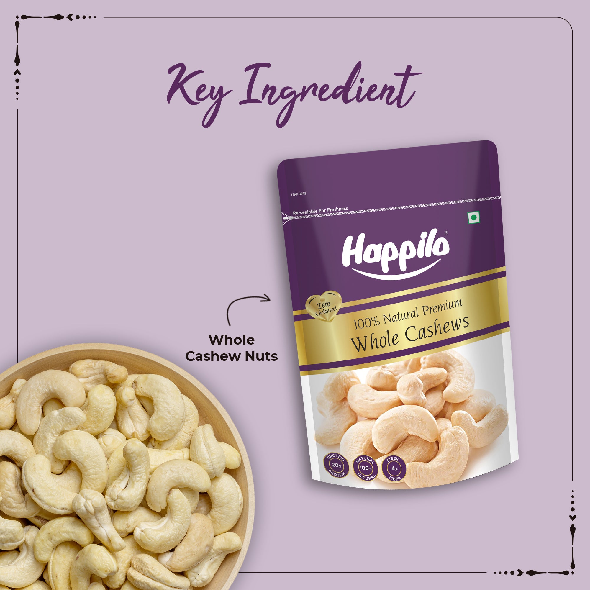 Happilo Premium Whole Cashew Nuts