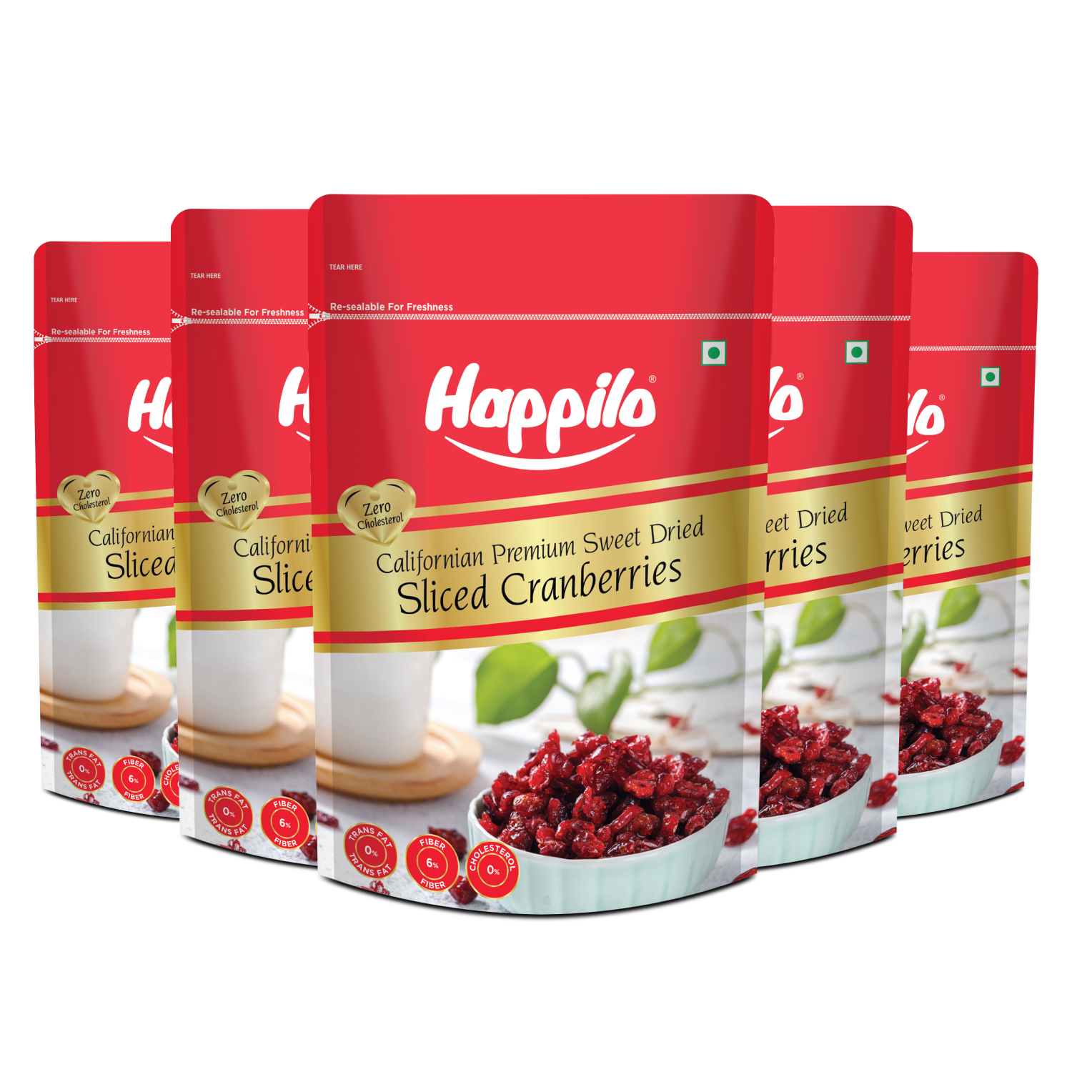 Happilo Premium Californian Sliced Dried Cranberries