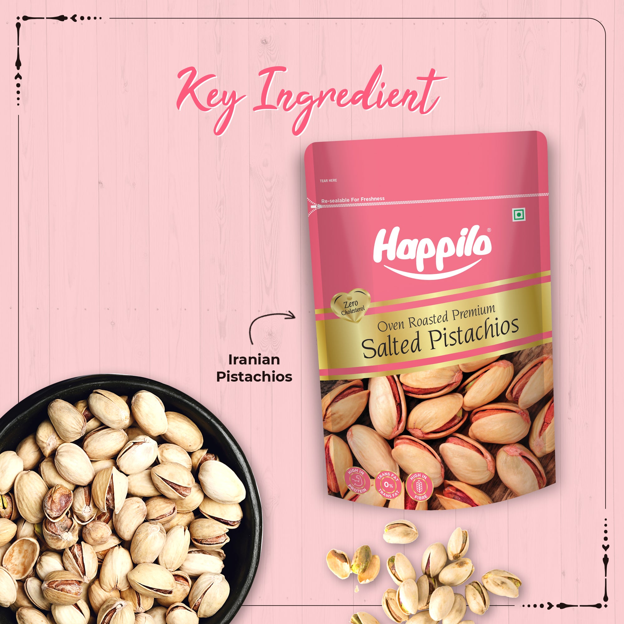 Happilo Premium Oven Roasted & Salted Pistachios