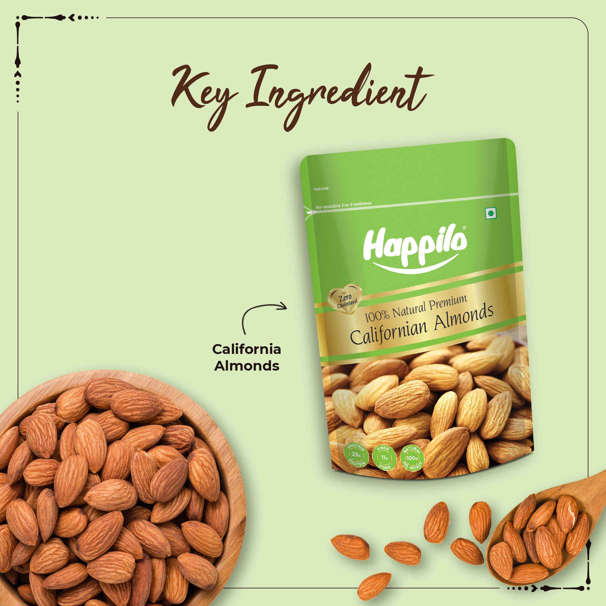 Happilo 100% Natural Premium California Almonds