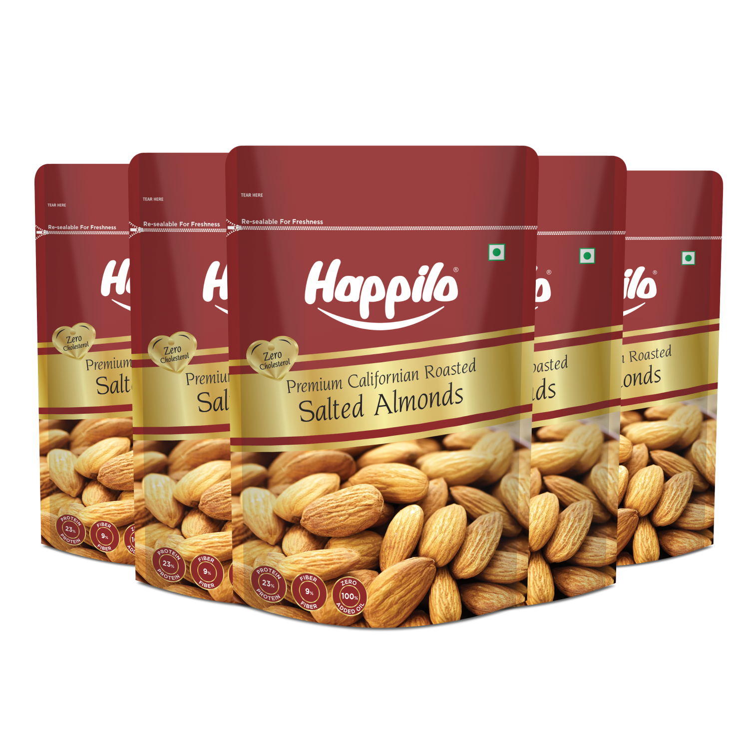 Happilo Roasted & Lightly Salted Premium Californian Almonds