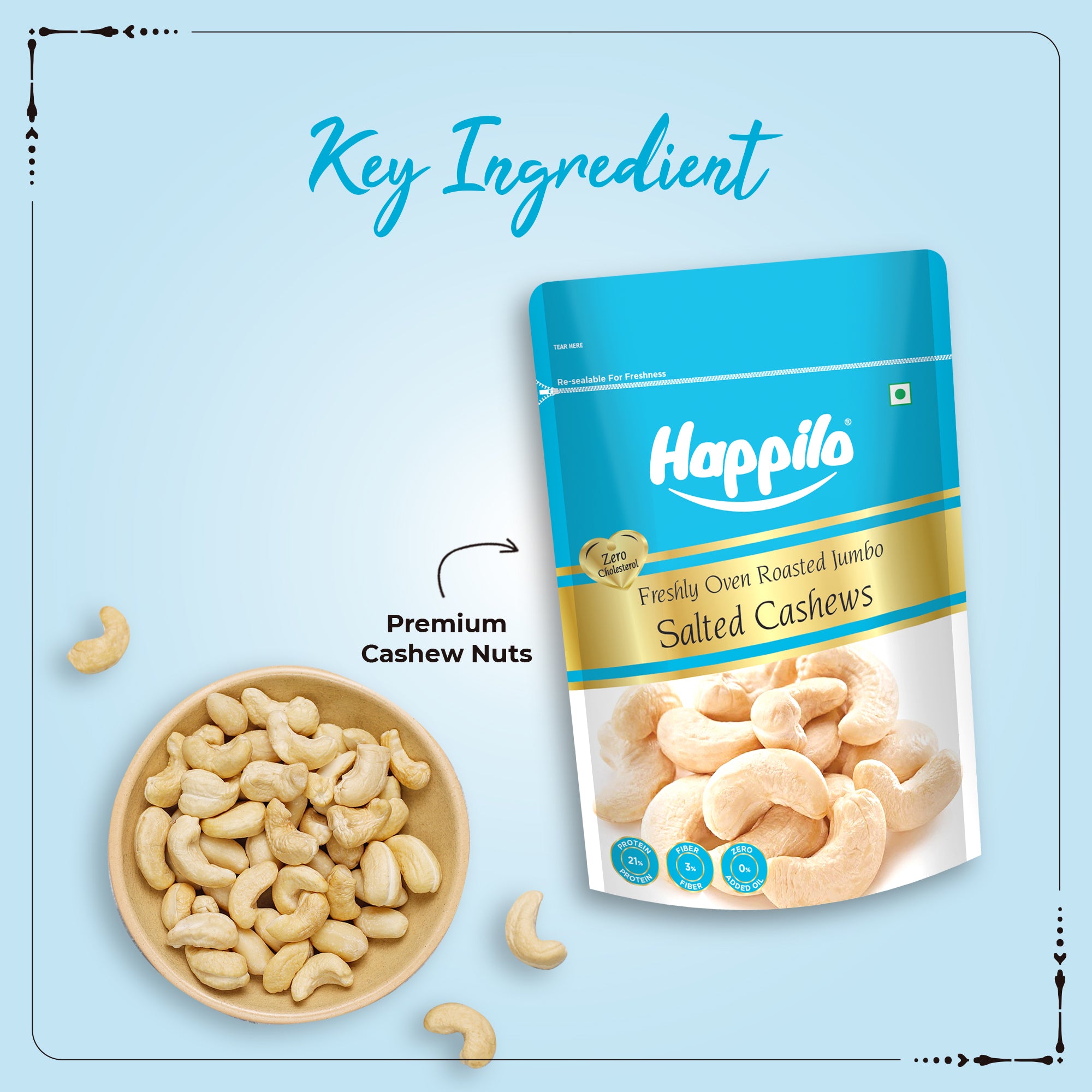 Happilo Roasted & Salted Premium Cashew Nuts