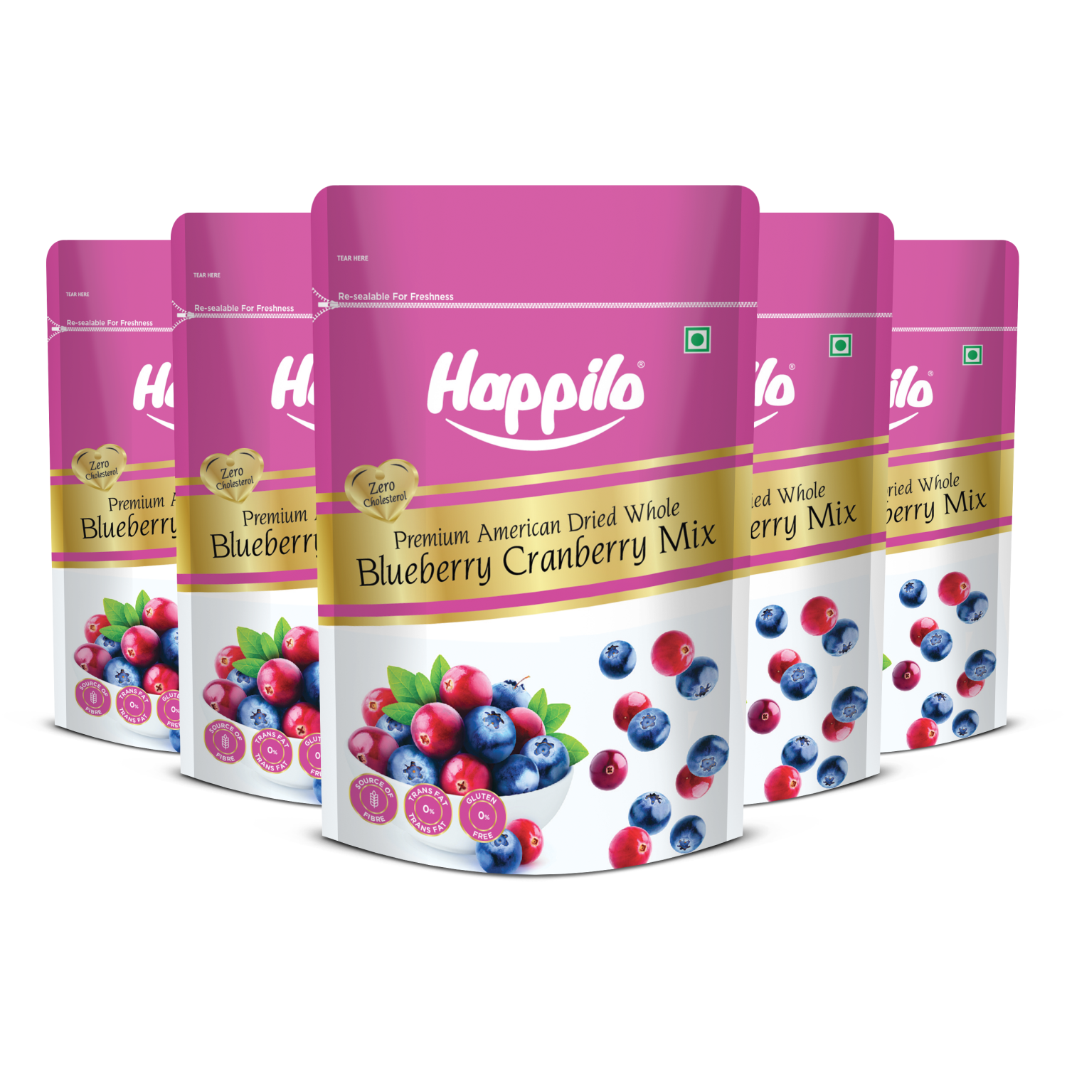 Happilo Premium Dried Blueberry Cranberry Duet