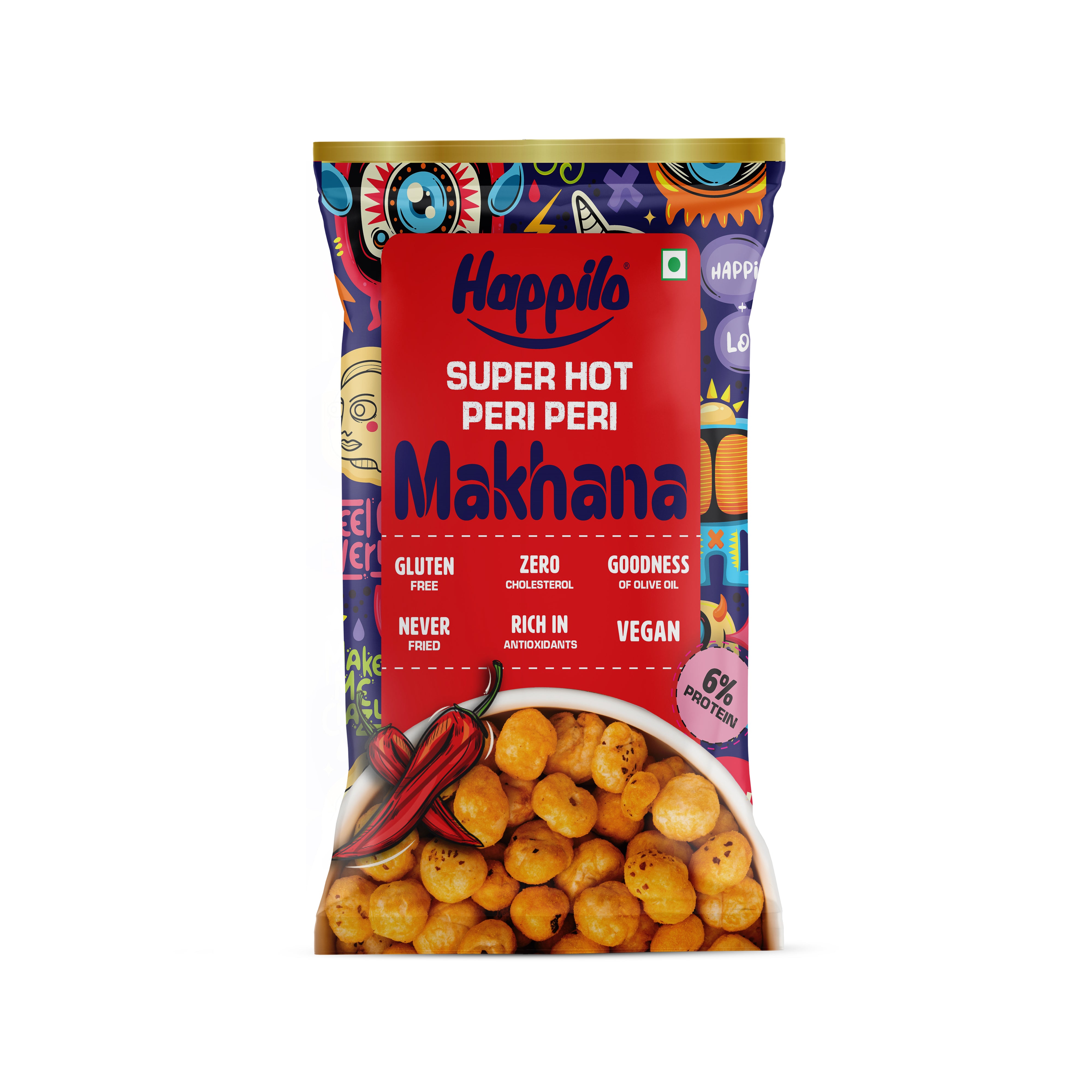 Happilo Premium Super Snack Makhana Peri Peri 15g