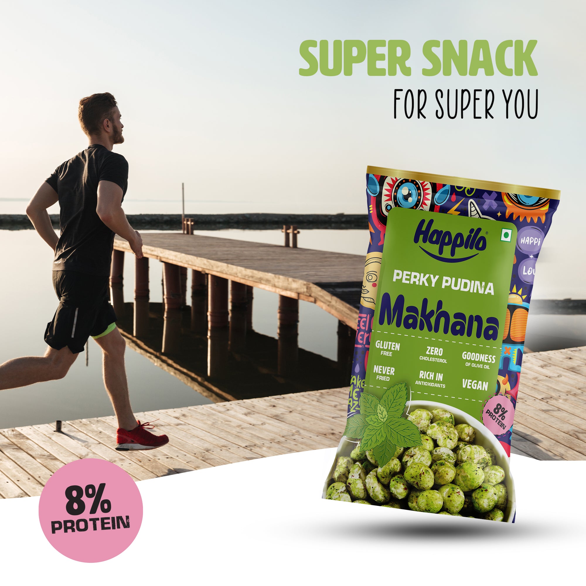 Happilo Premium Super Snack Makhana Perky Pudina 15g