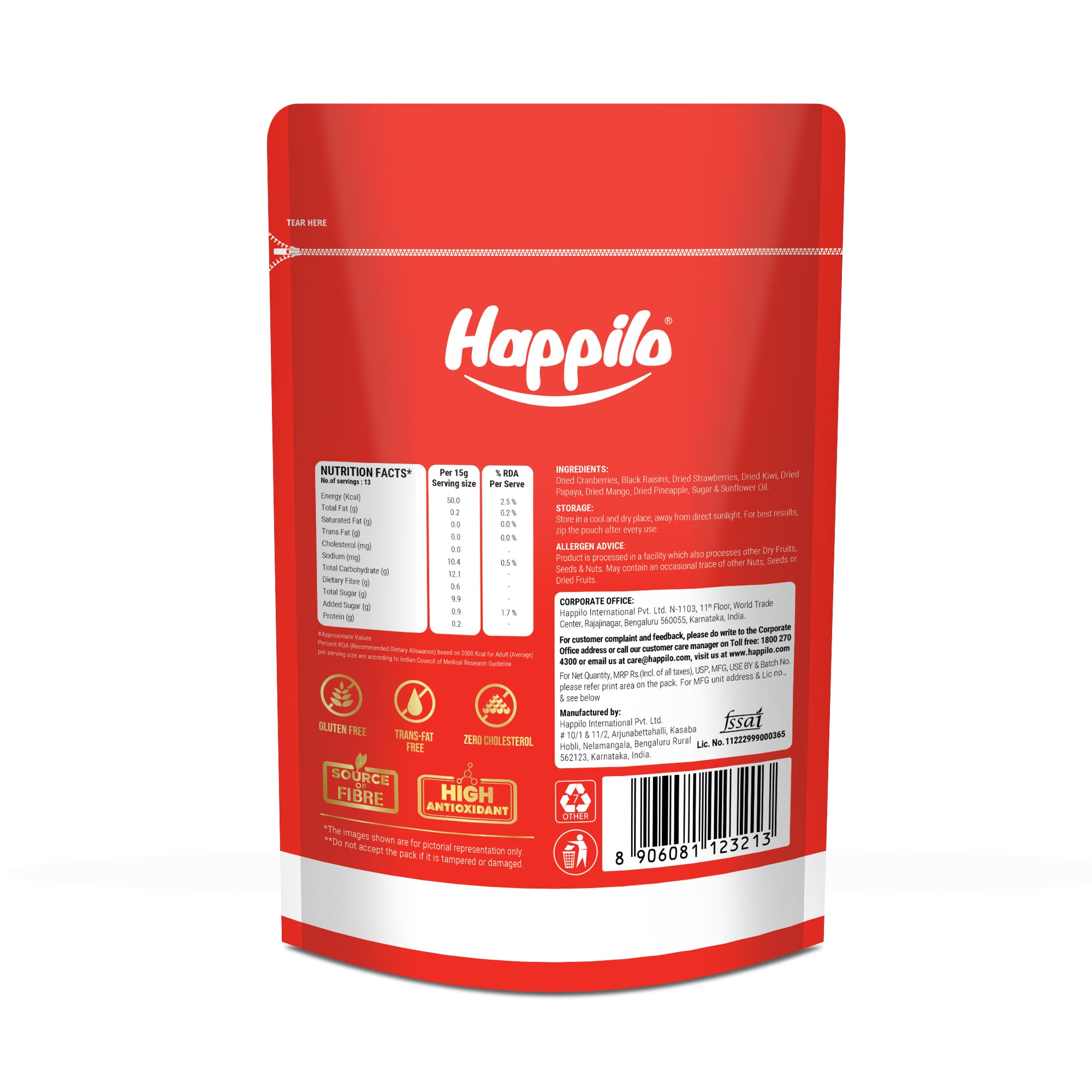 Happilo Premium International Dried Tropical Fruit Medley