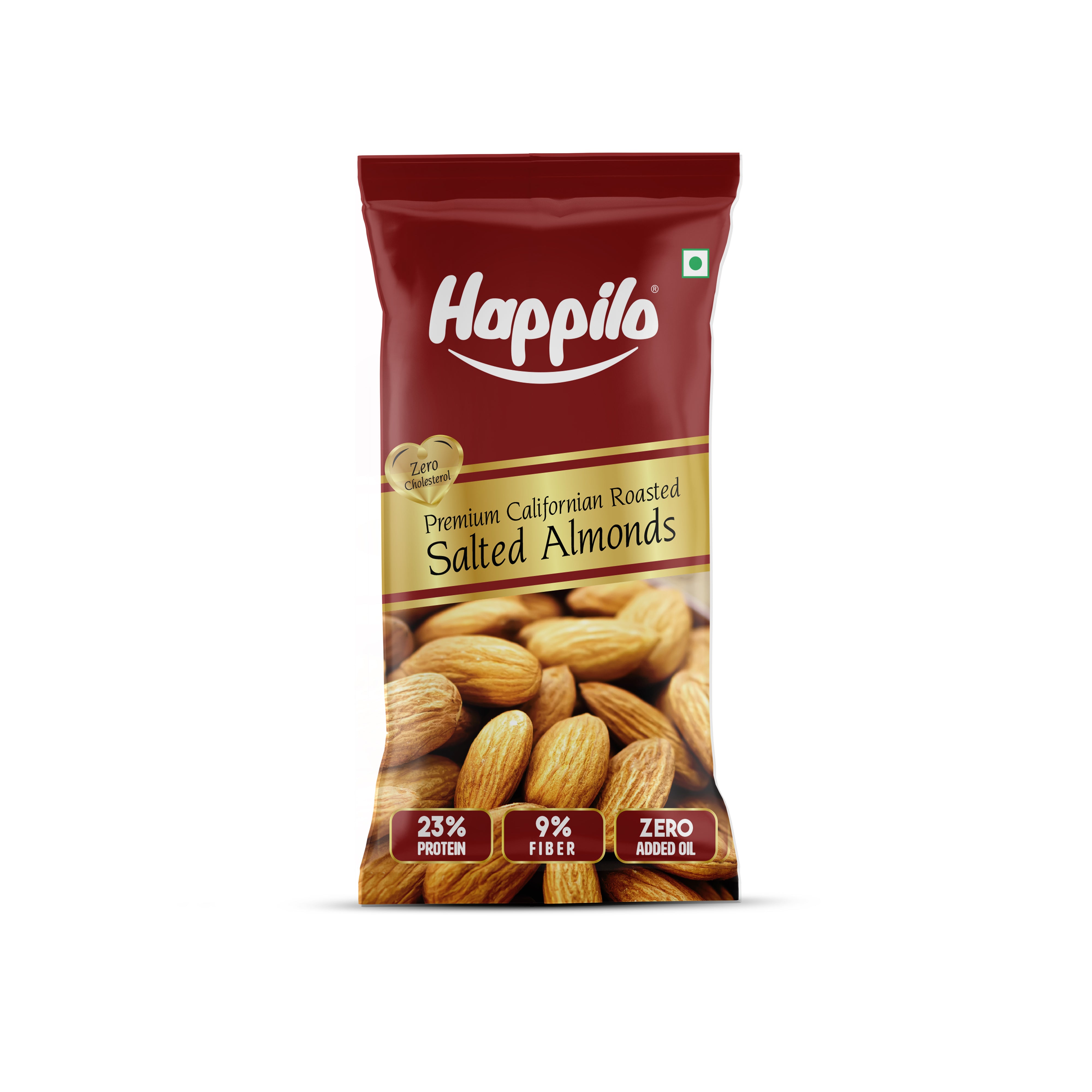 Happilo Smart Snack Californian Almonds Oven Roasted, Salted 15g