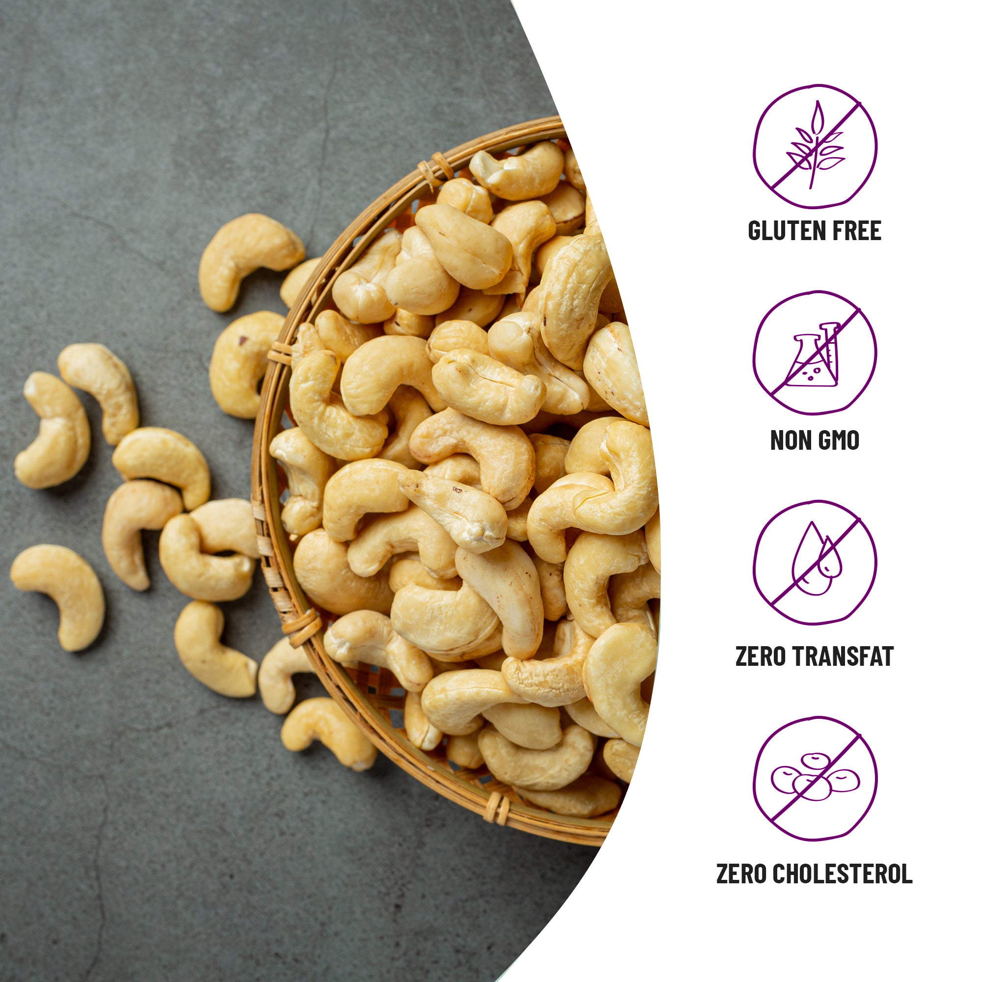 Happilo Smart Snack Natural Whole Cashews 18g