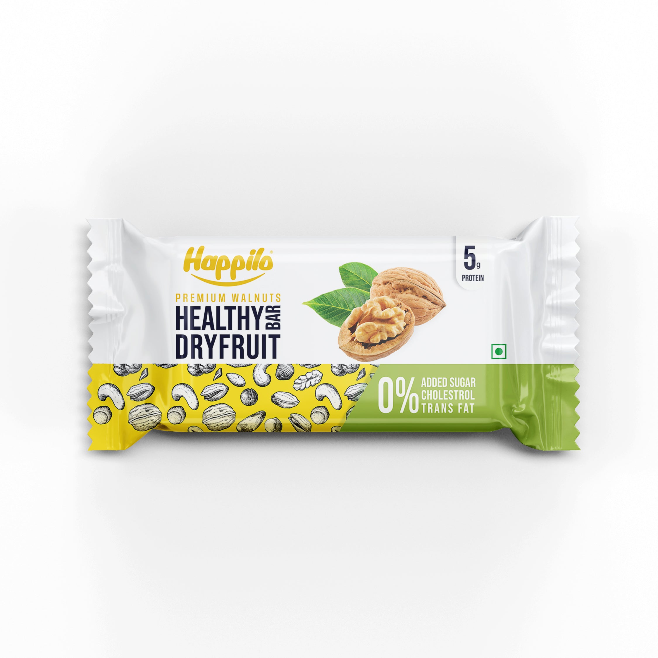 Happilo Premium Walnuts Healthy Dry Fruit Bar 35g