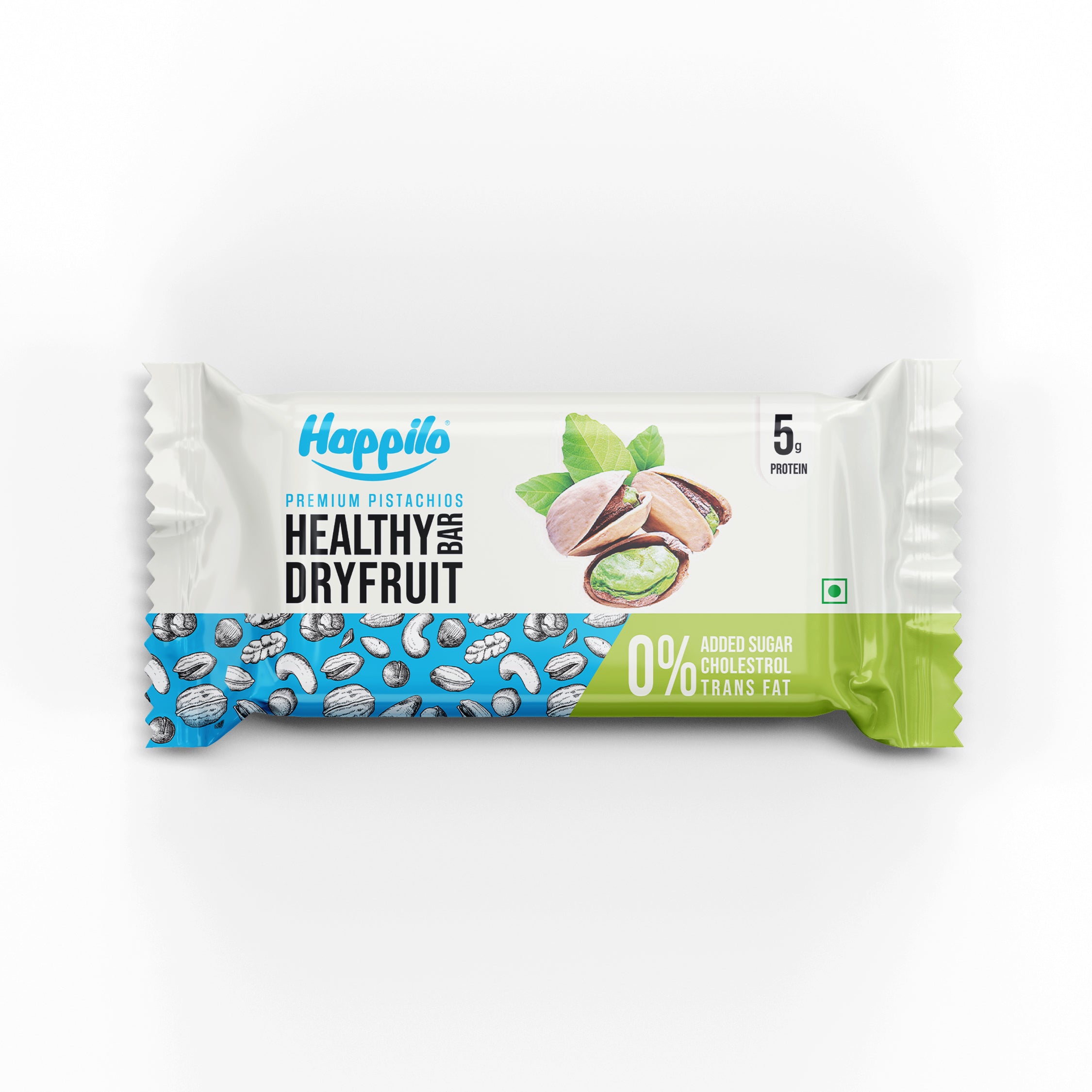 Happilo Premium Pistachios Healthy Dry Fruit Bar 35g