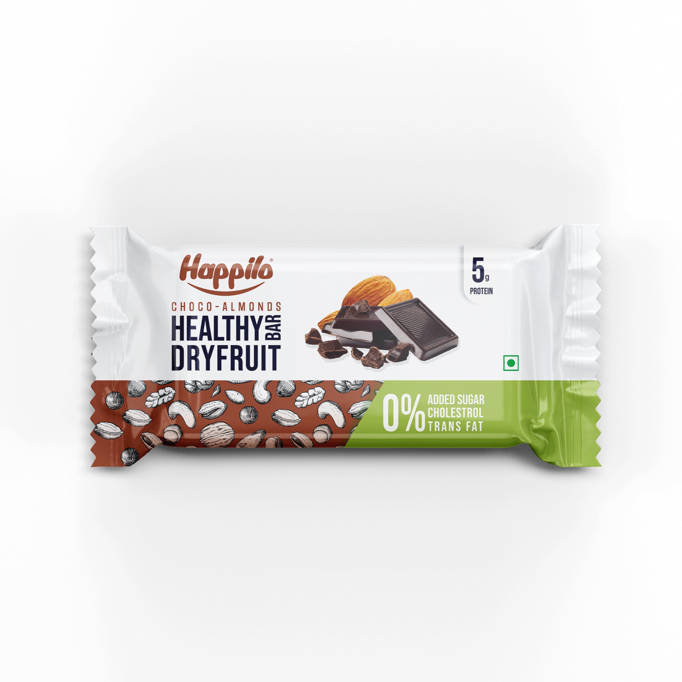 Happilo Choco Almonds Healthy Dry Fruit Bar 35g