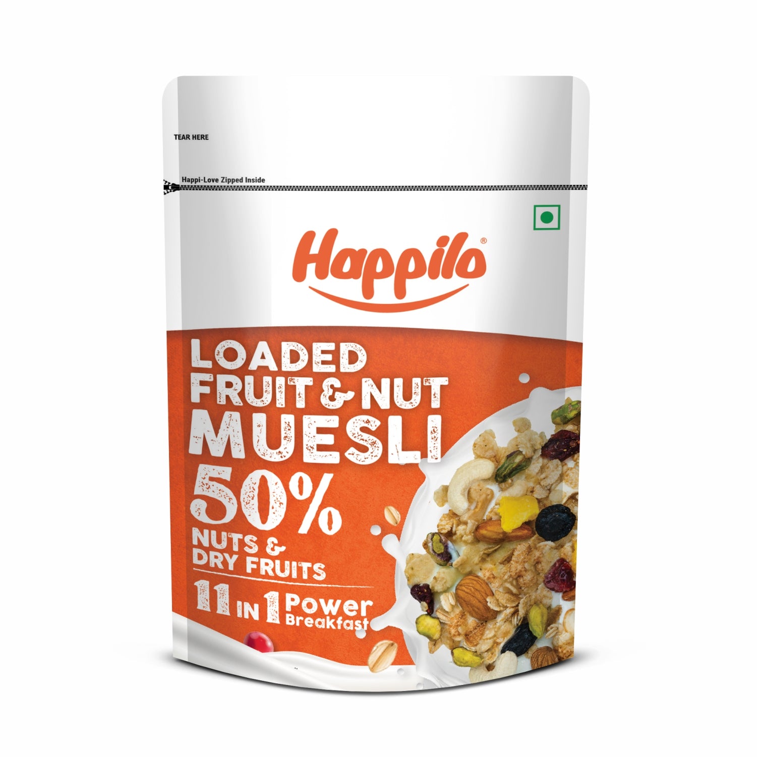 Happilo Loaded Fruit & Nuts Muesli 400g