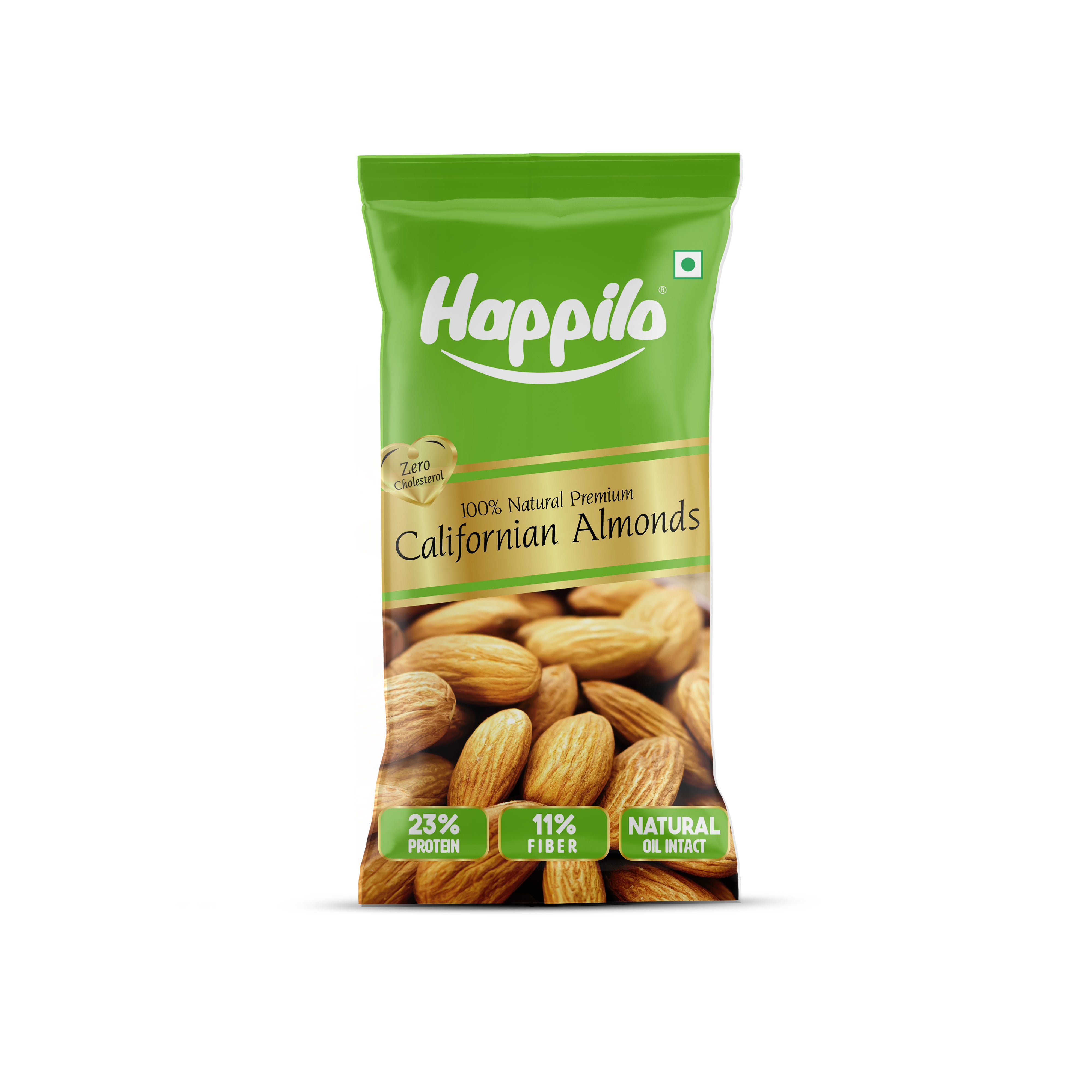 Happilo Smart Snack Natural Californian Almonds 15g