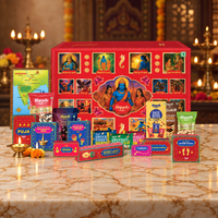 Happilo Ramayana gift box featuring dry fruits and Diwali pooja items