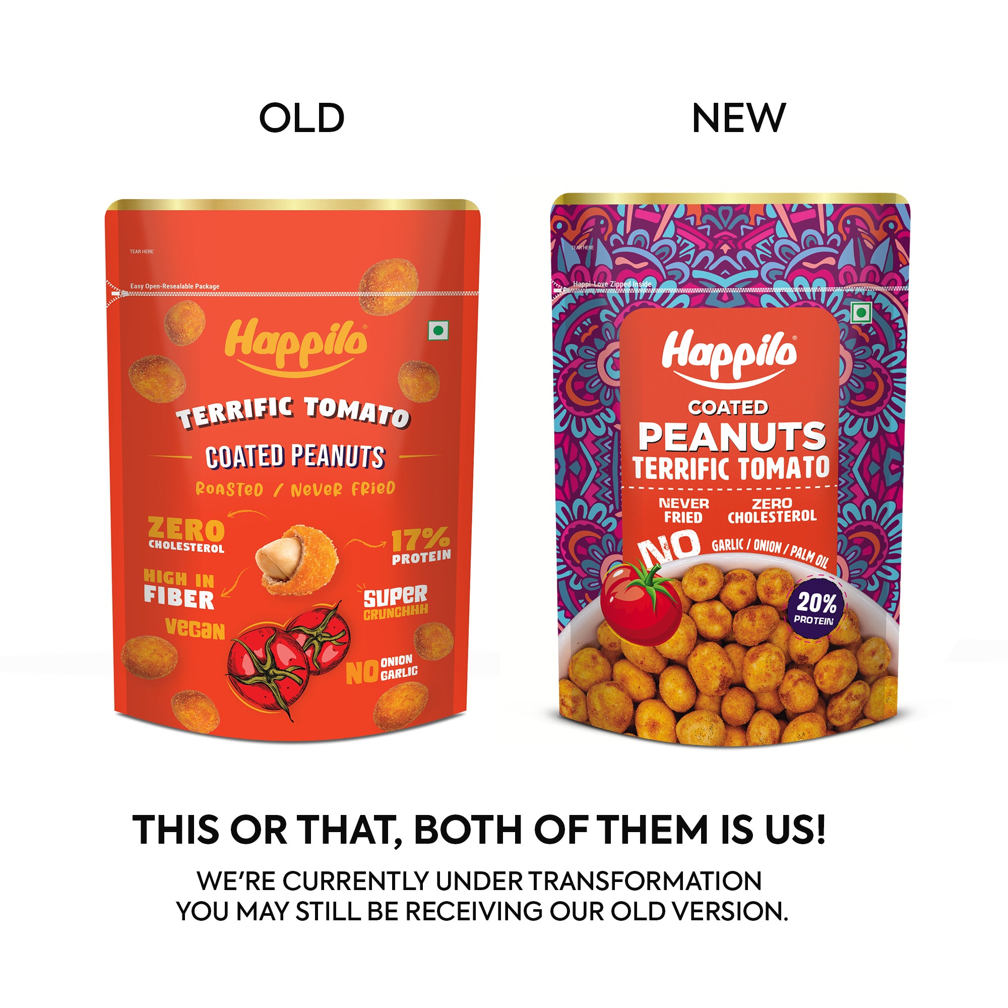 Happilo Premium Super Snack Terrific Tomato Peanut 150g, Crunchy and Nutty, High in Protein and Dietary Fibre