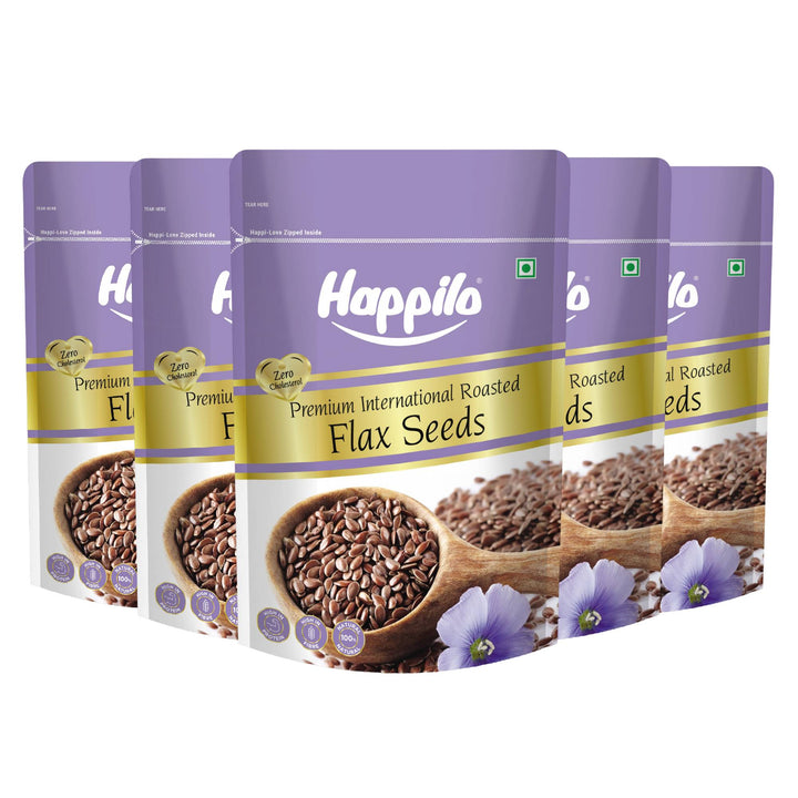 Happilo Premium Authentic Flax seeds Roasted 250g (Pack of 5)