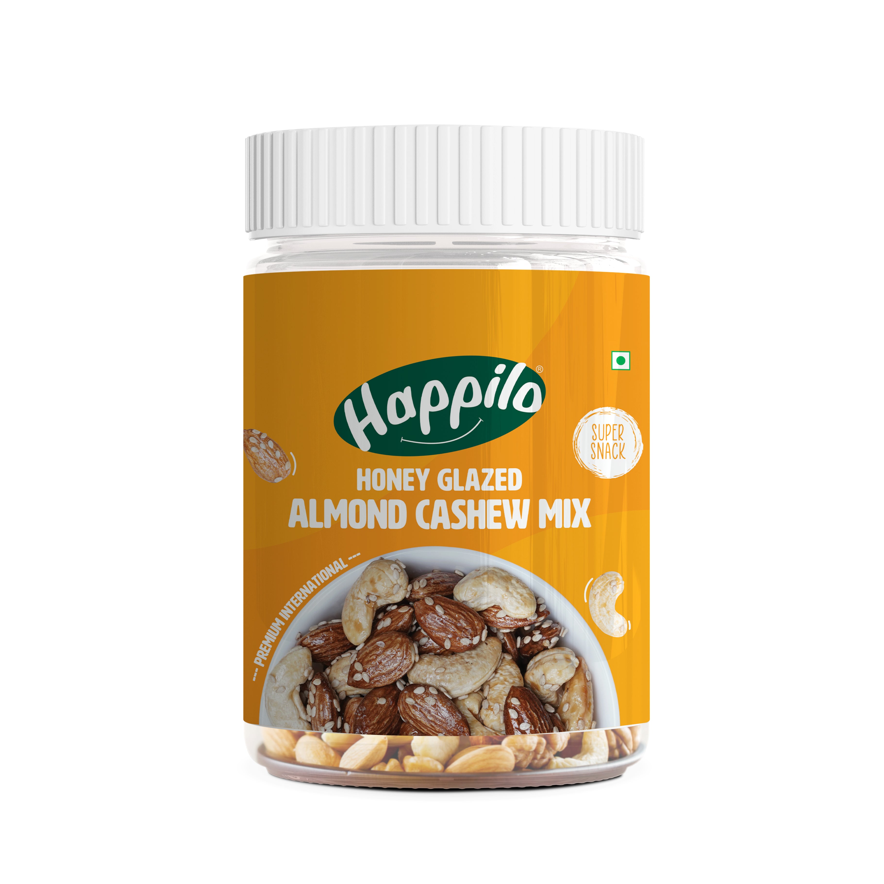 Happilo Premium International Honey glazed Almond Cashew Mix with Sesame 200g