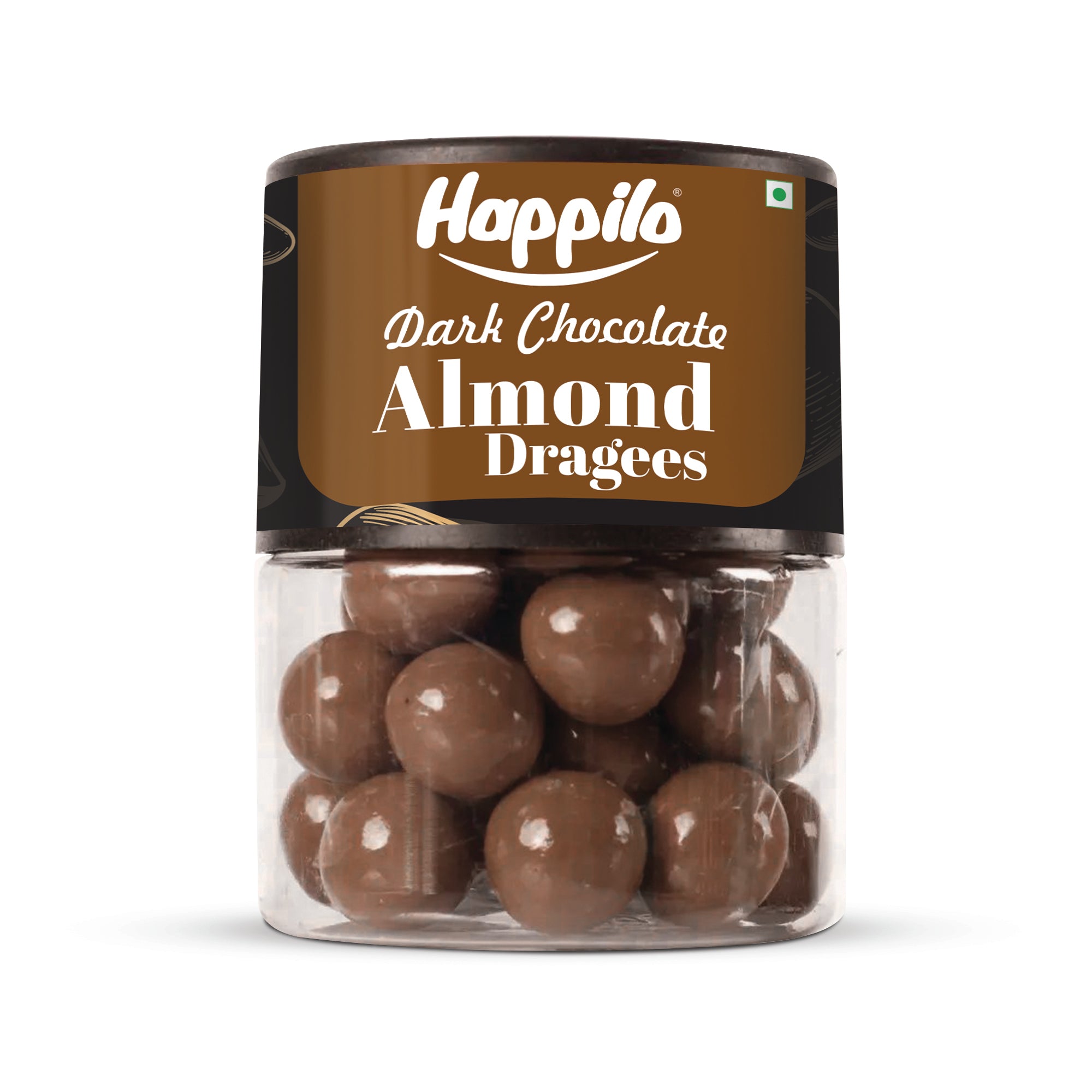 Happilo Premium Dark Chocolate Almond Dragees 90g