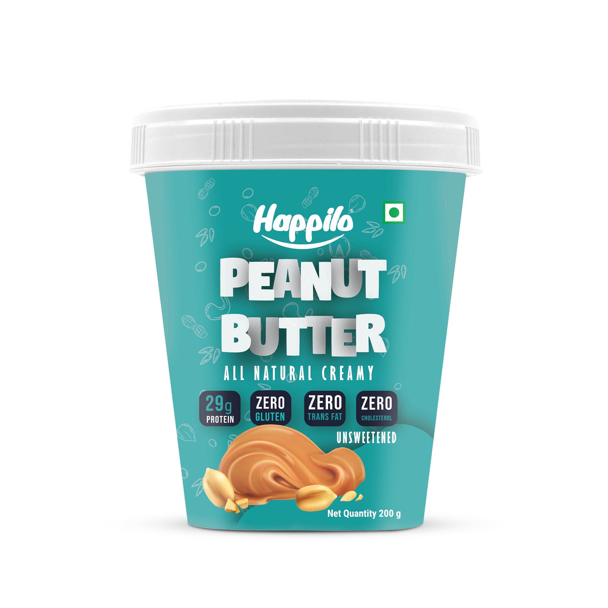 Happilo Peanut Butter All Natural Unsweetened Creamy 200g