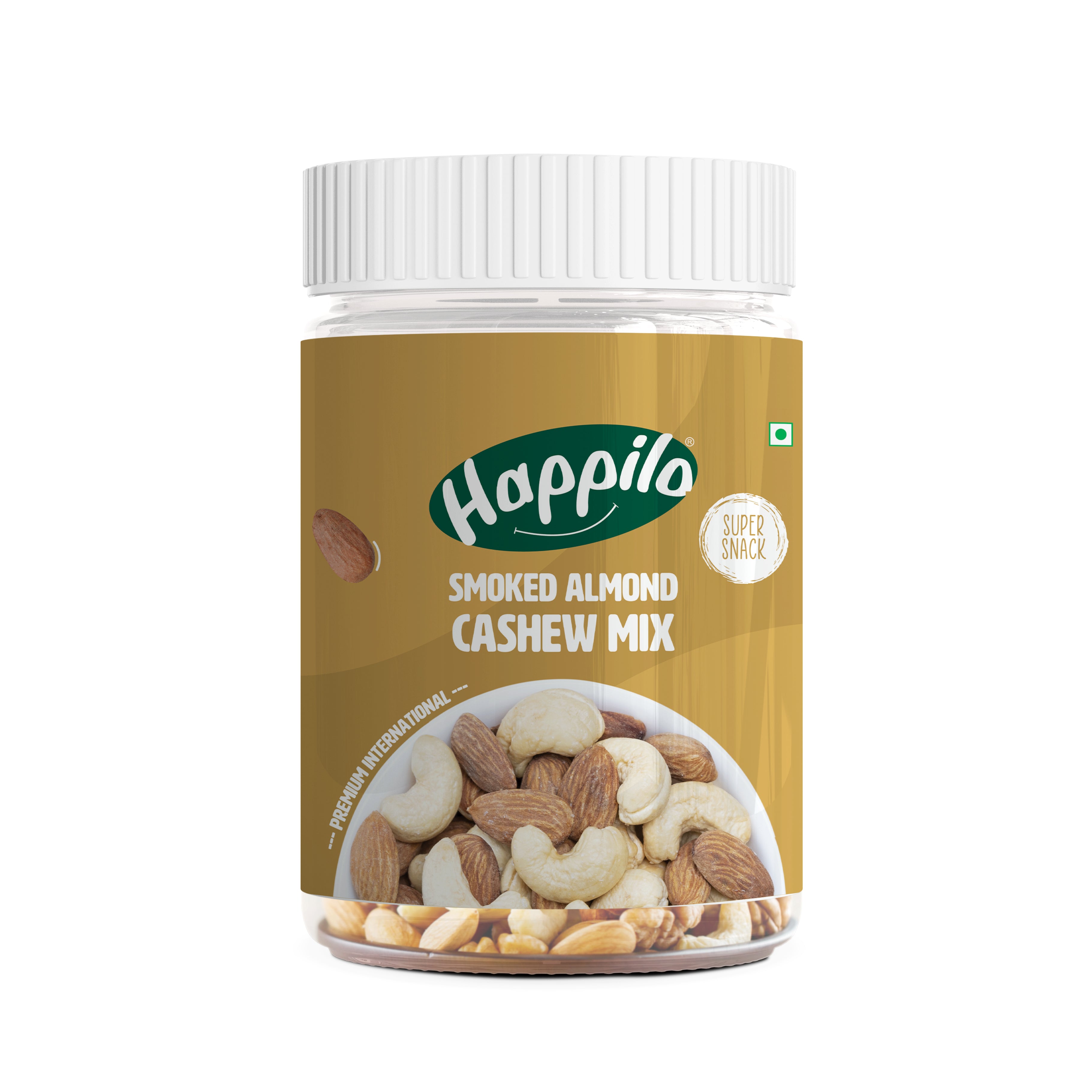 Happilo Premium International Smoked Almond Cashew Mix with Himalayan Pink salt 200g