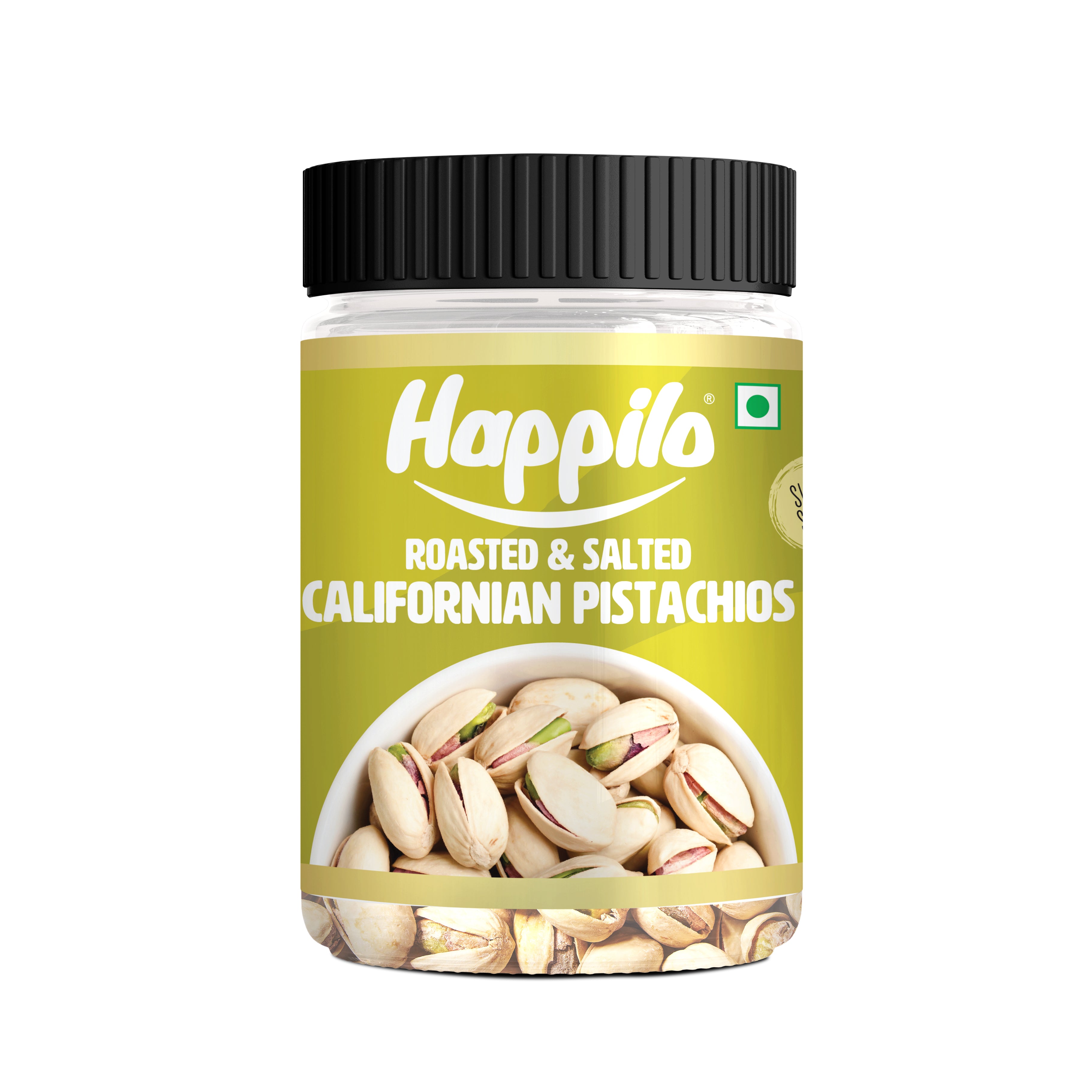 Happilo Premium Iranian Roasted & Salted Pistachios 200g Jar